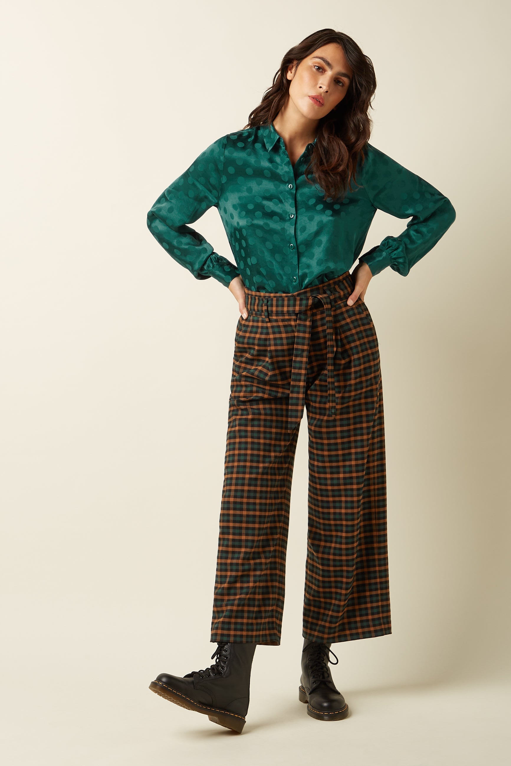 King Louie - Ava Pant Brook Check - Black