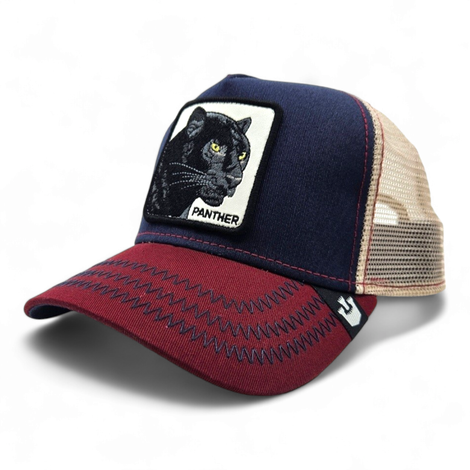 Goorin Bros - The Panther Trucker Cap - Navy/Red