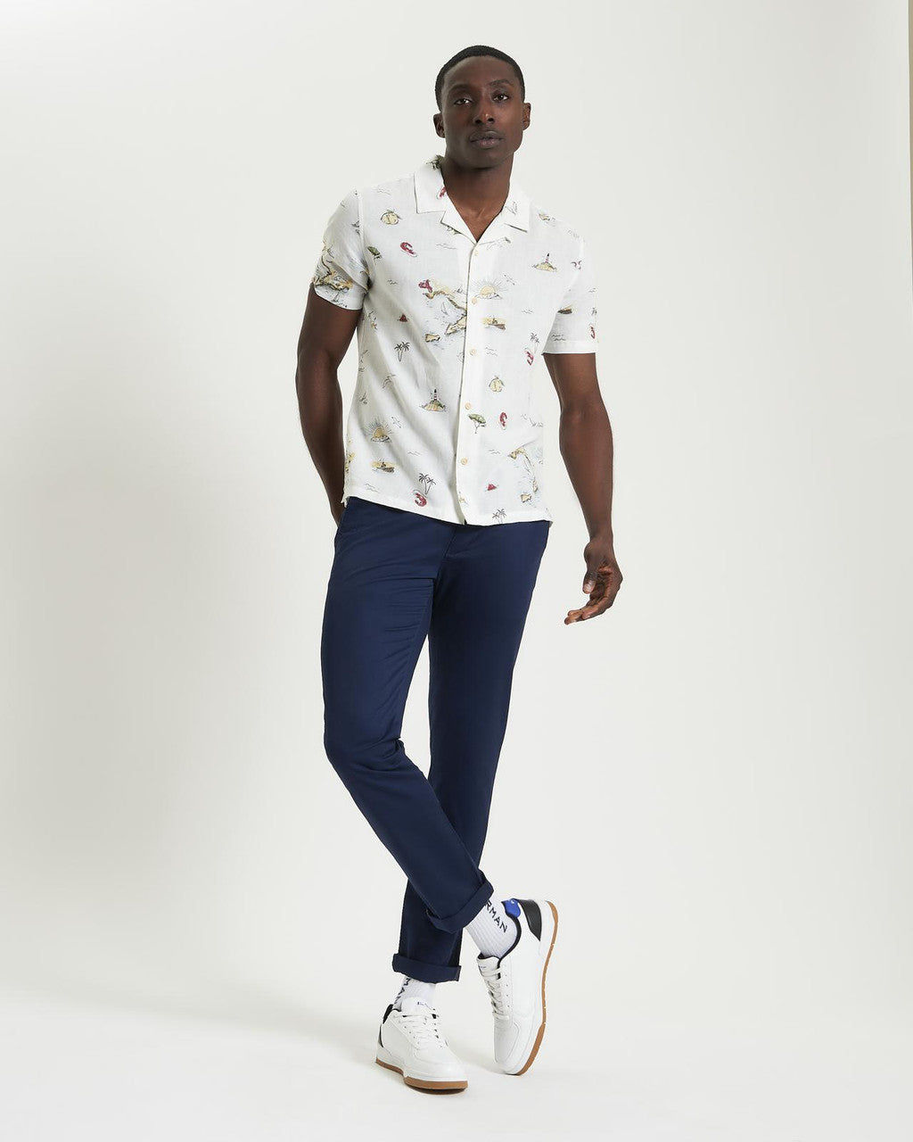 Ben Sherman - Brighton To Amalfi Print SS Shirt - Snow White