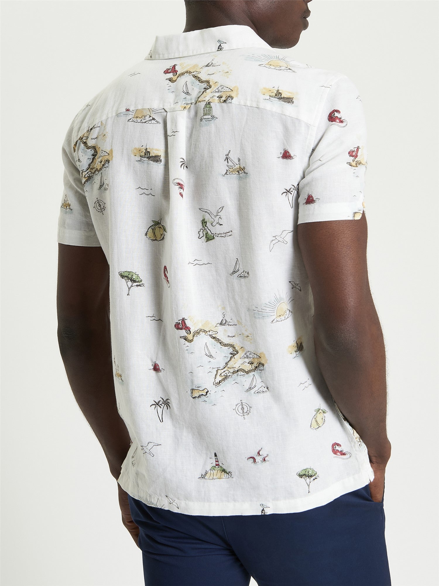Ben Sherman - Brighton To Amalfi Print SS Shirt - Snow White