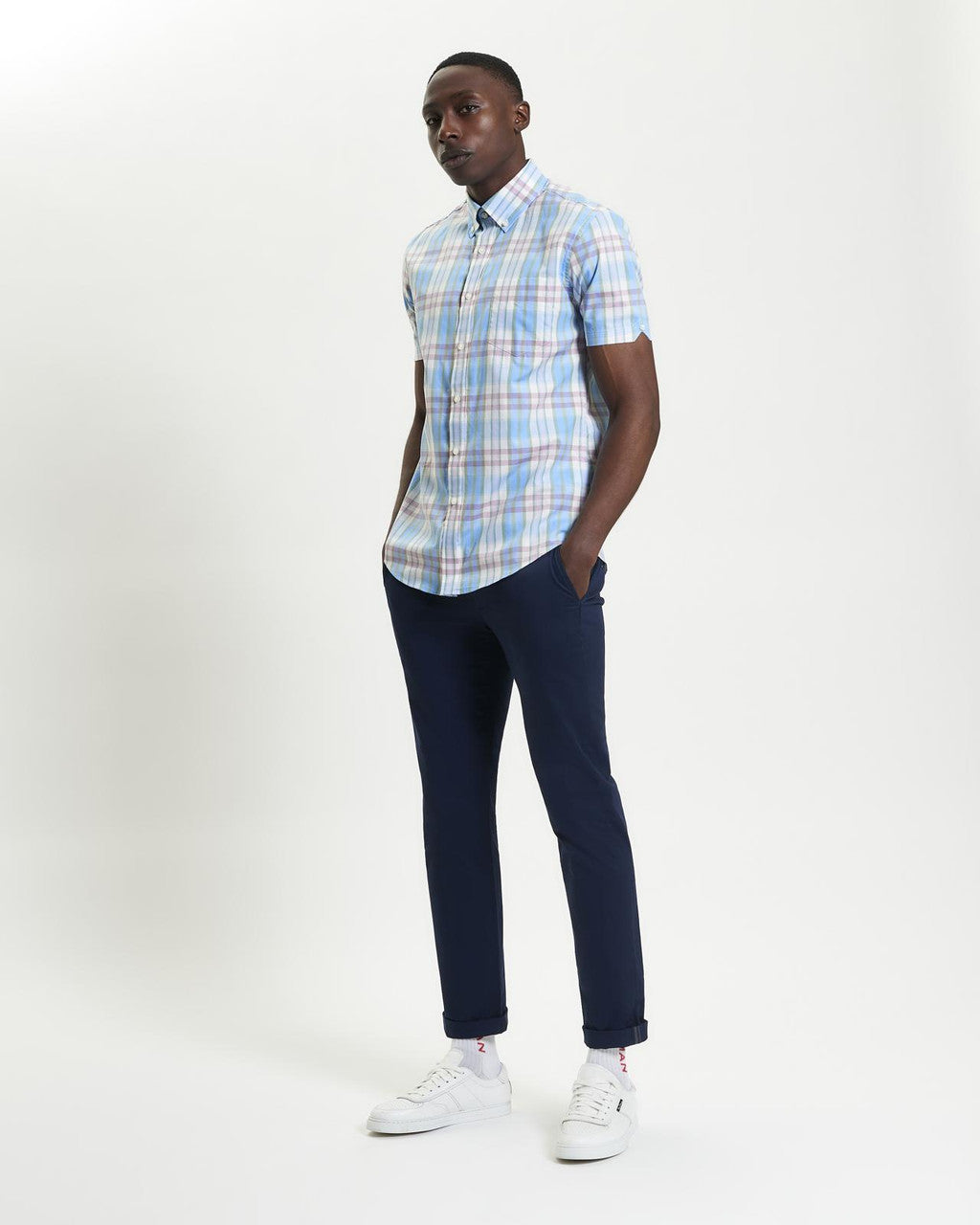 Ben Sherman - Irregular Check SS Shirt - Glacier