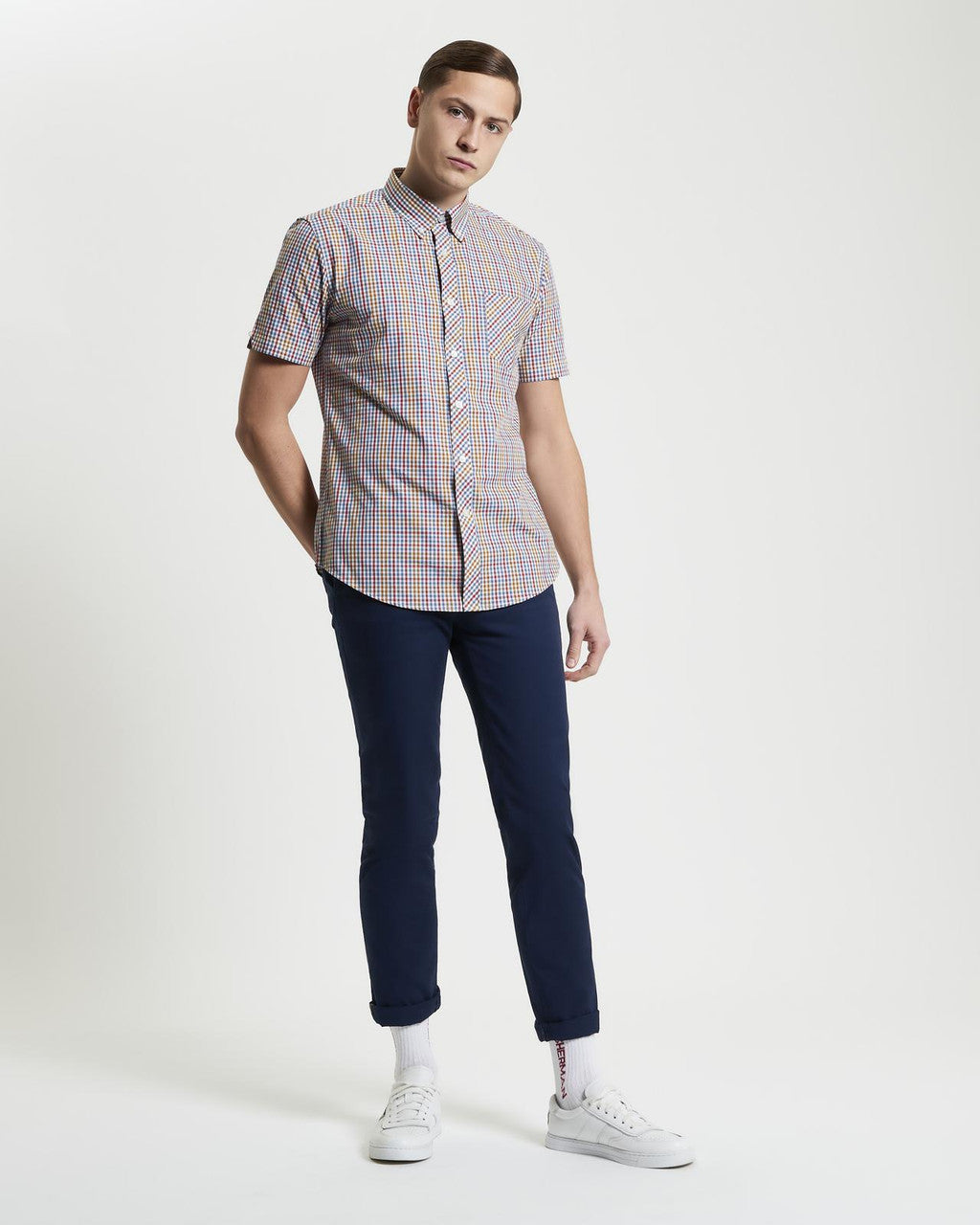 Ben Sherman - Mini Gingham SS Shirt - Snow White