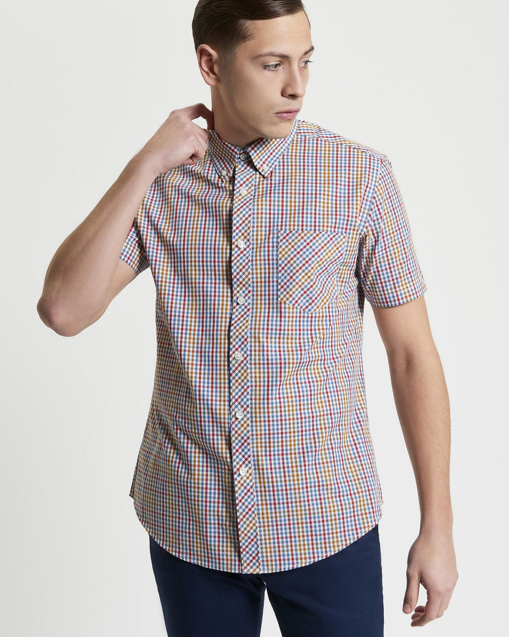 Ben Sherman - Mini Gingham SS Shirt - Snow White