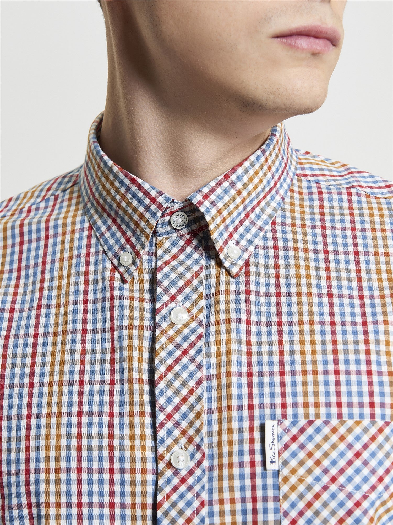 Ben Sherman - Mini Gingham SS Shirt - Snow White