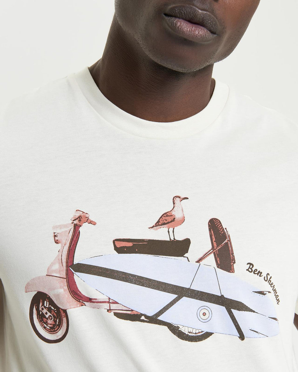 Ben Sherman - Surf Scooter Tee - Ivory