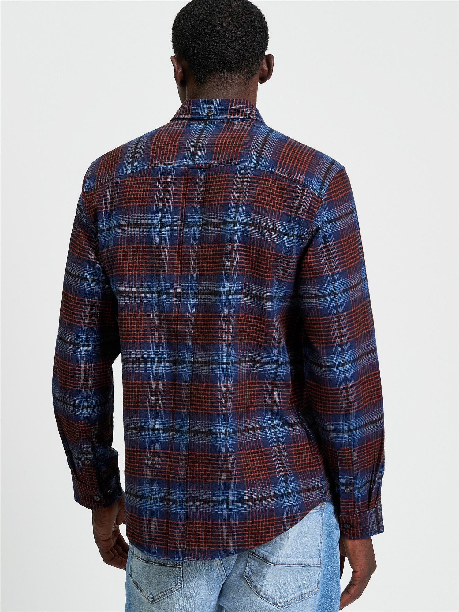 Ben Sherman - Ombre Check LS Shirt - Marine