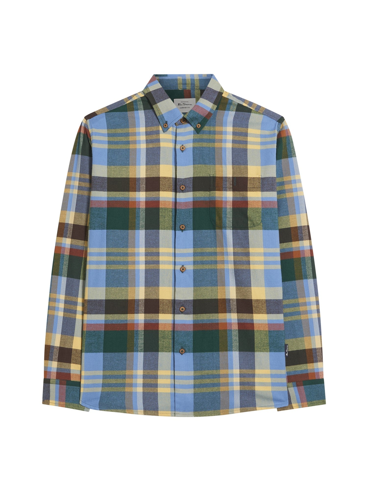 Ben Sherman - Brushed Check LS Shirt - Riviera Blue