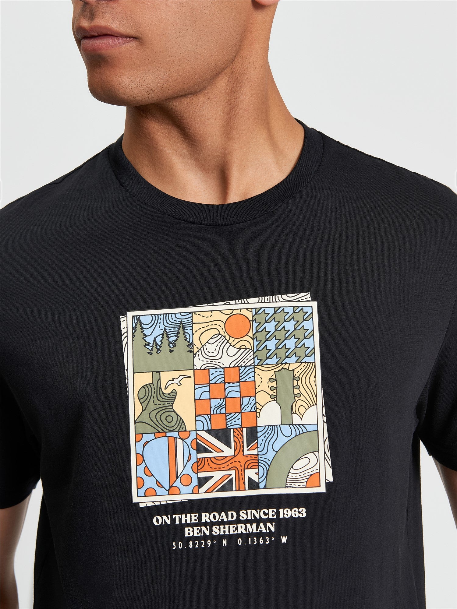 Ben Sherman - Retro Adventure Tee - Black