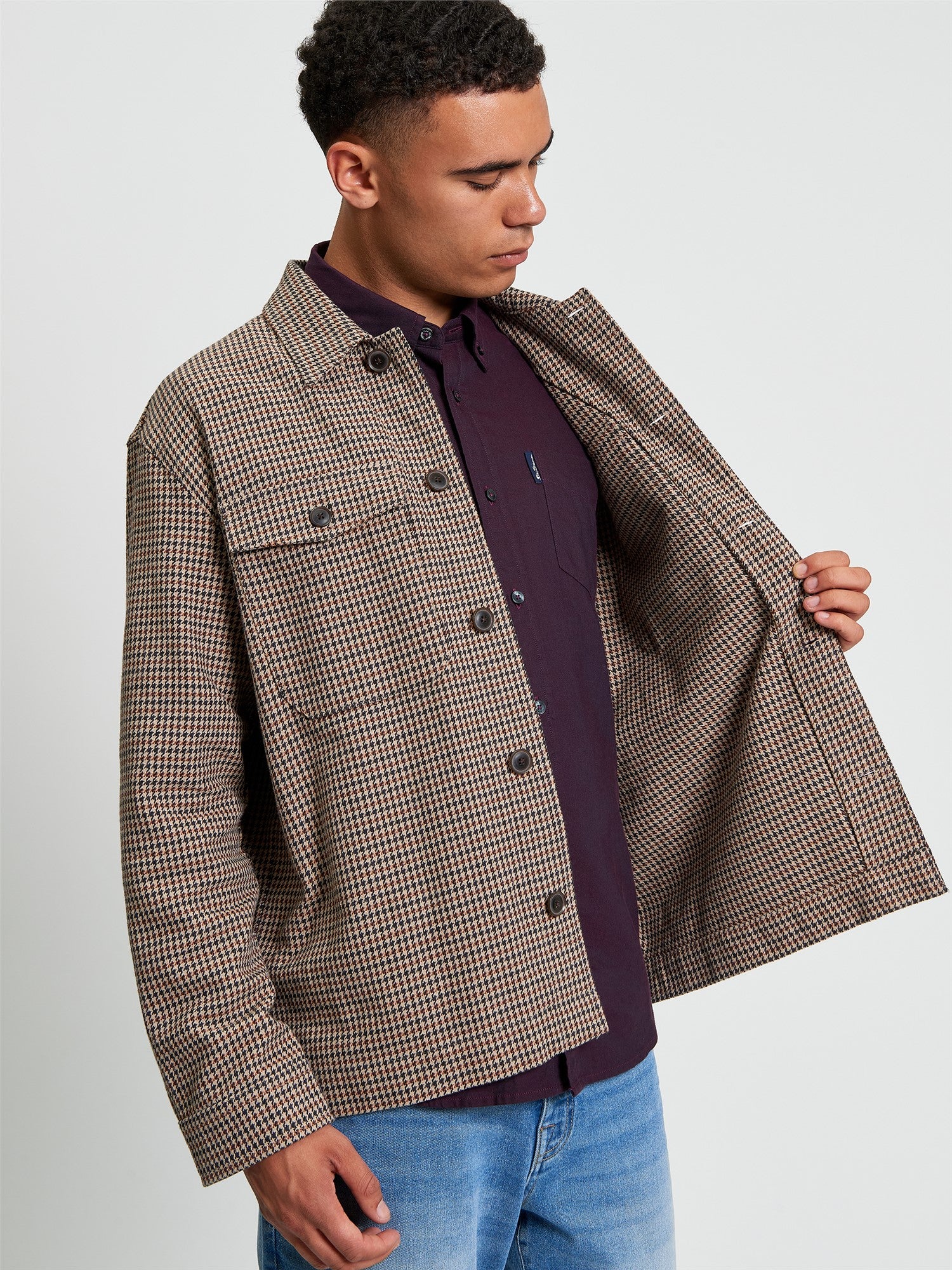 Ben Sherman - Check Jacket - Light Brown