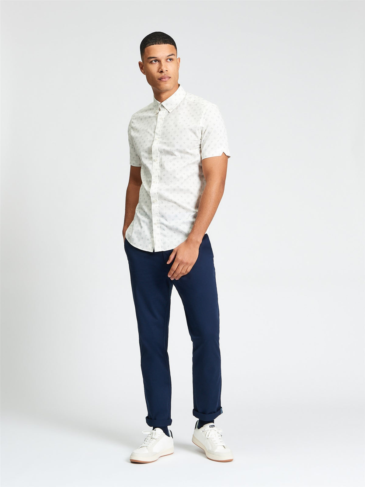Ben Sherman - Scattered Geo Print SS Shirt - Sage