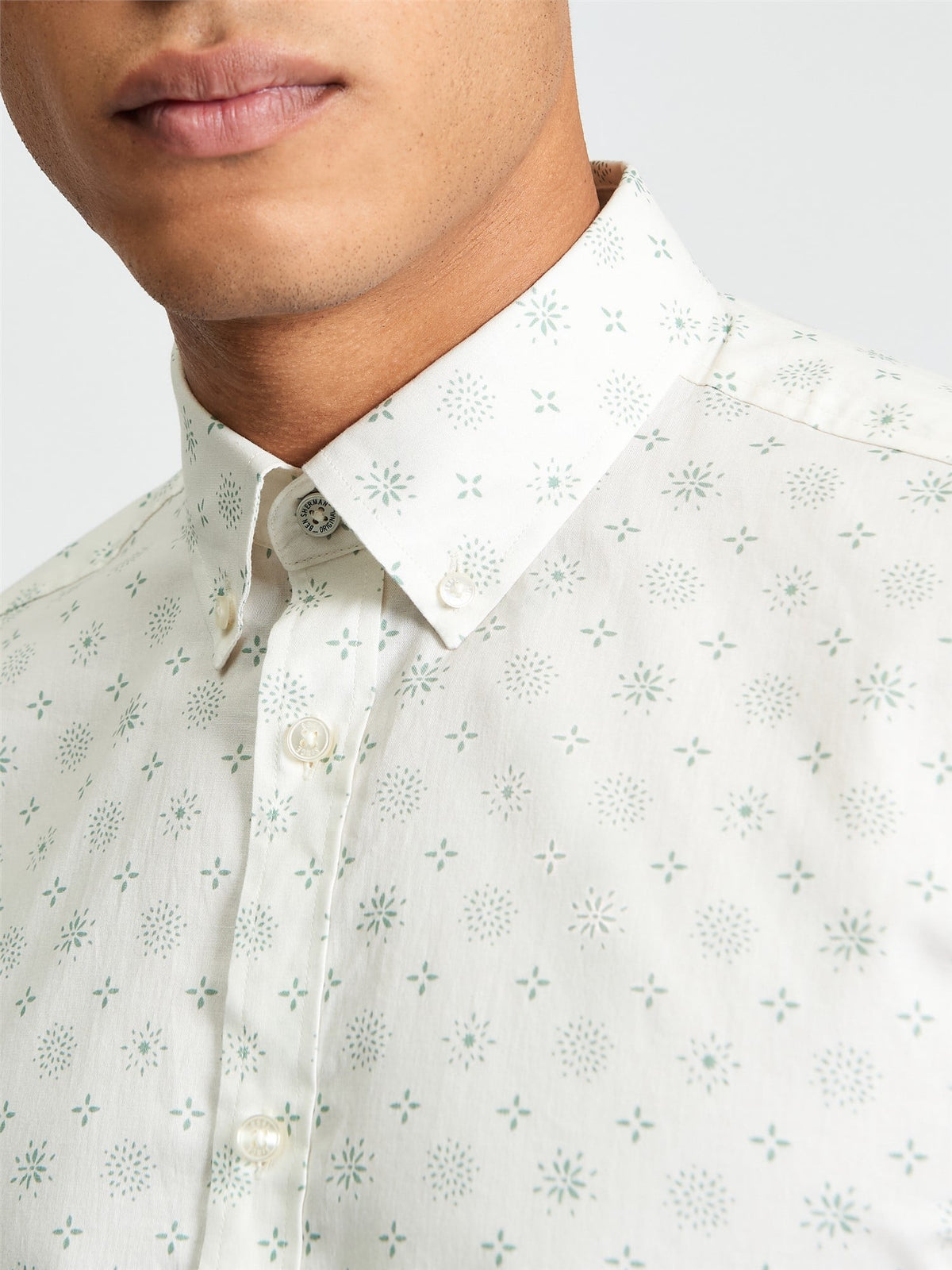 Ben Sherman - Scattered Geo Print SS Shirt - Sage