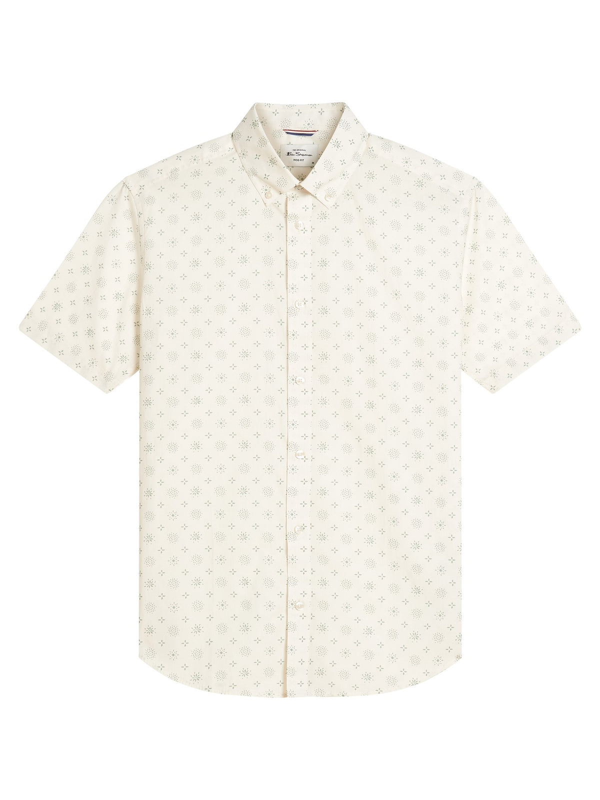 Ben Sherman - Scattered Geo Print SS Shirt - Sage