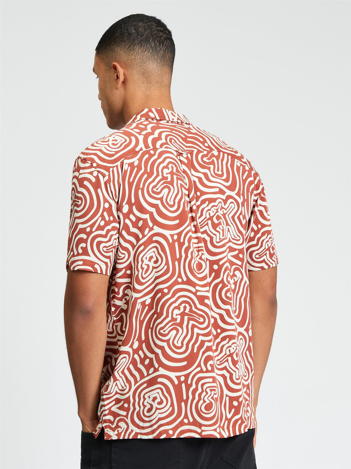Ben Sherman - Dancer Geo Print SS Shirt - Cinnamon