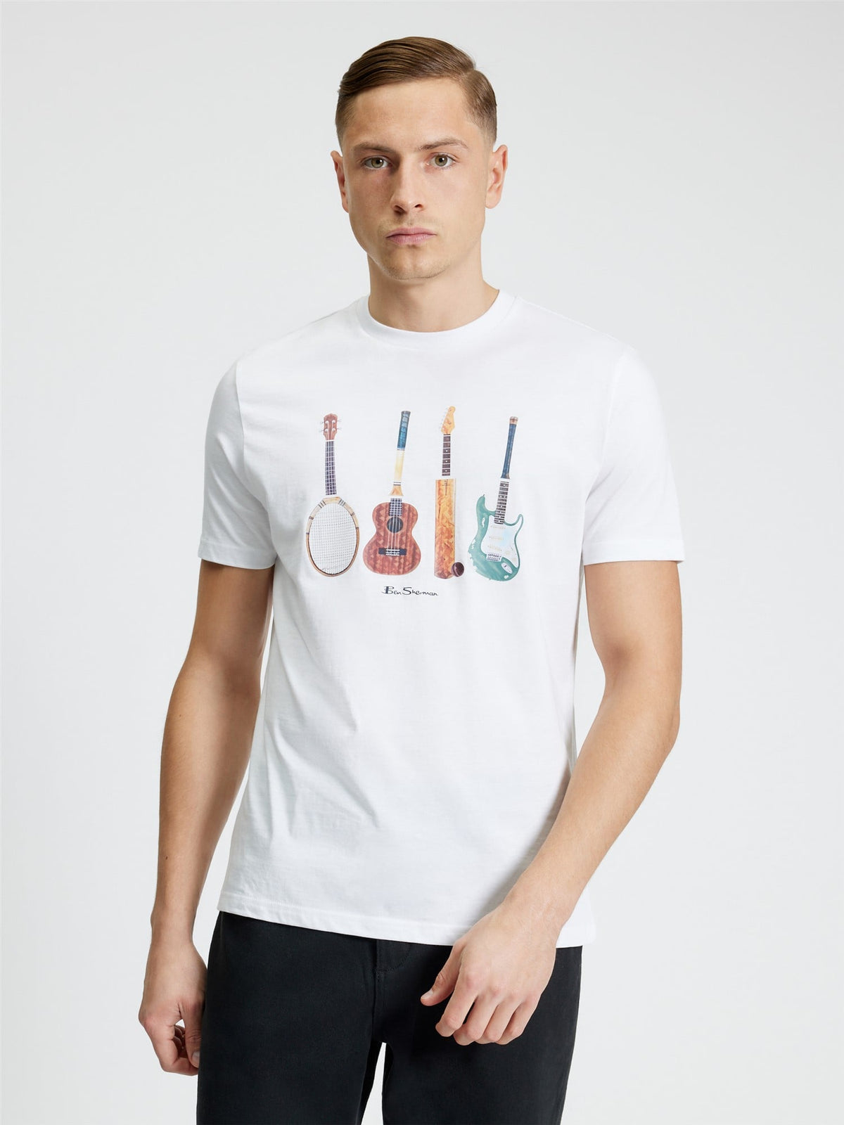 Ben Sherman - Jumble Guitars Tee - White
