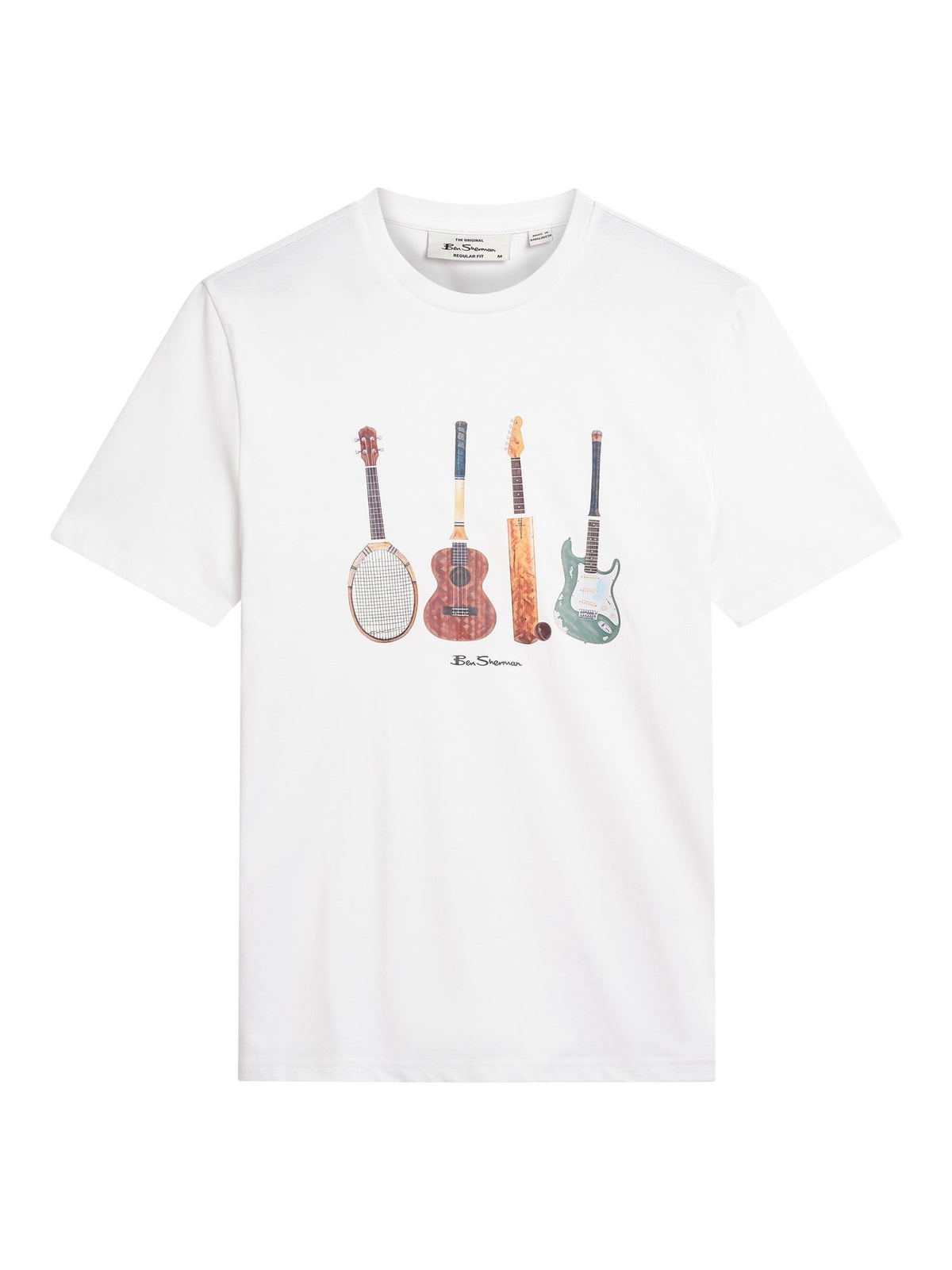 Ben Sherman - Jumble Guitars Tee - White