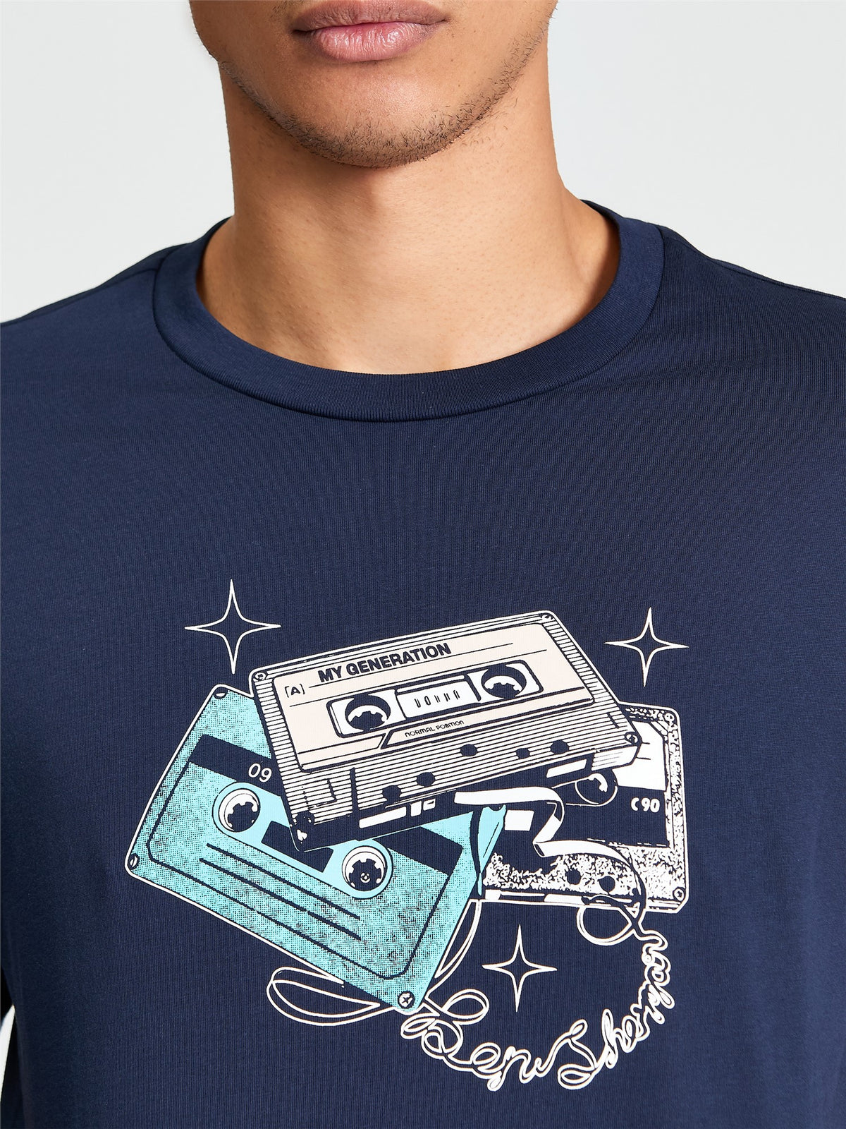 Ben Sherman - Cassette Stack Tee - Dark Navy