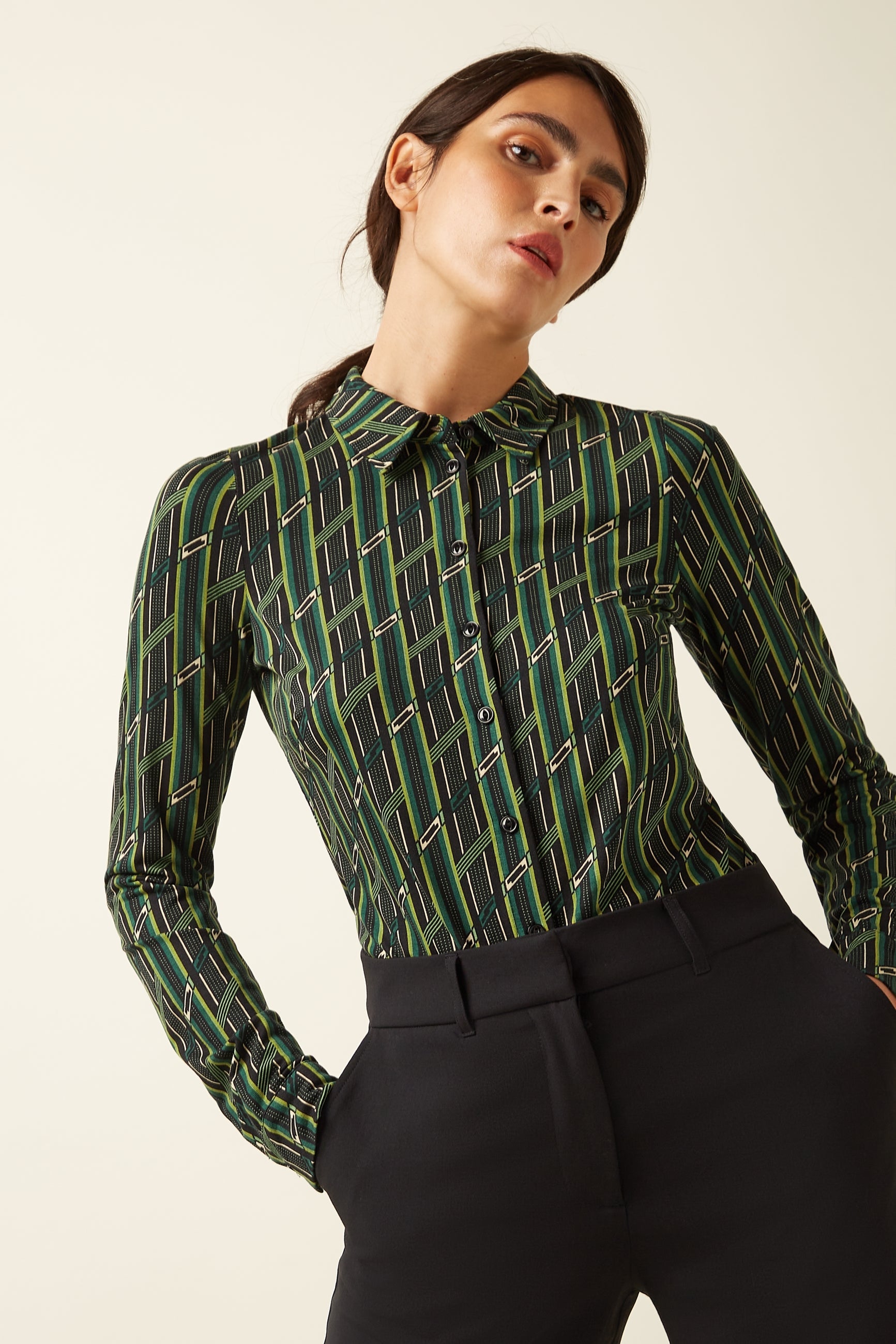 King Louie - Blouse Brina - Botanical Green