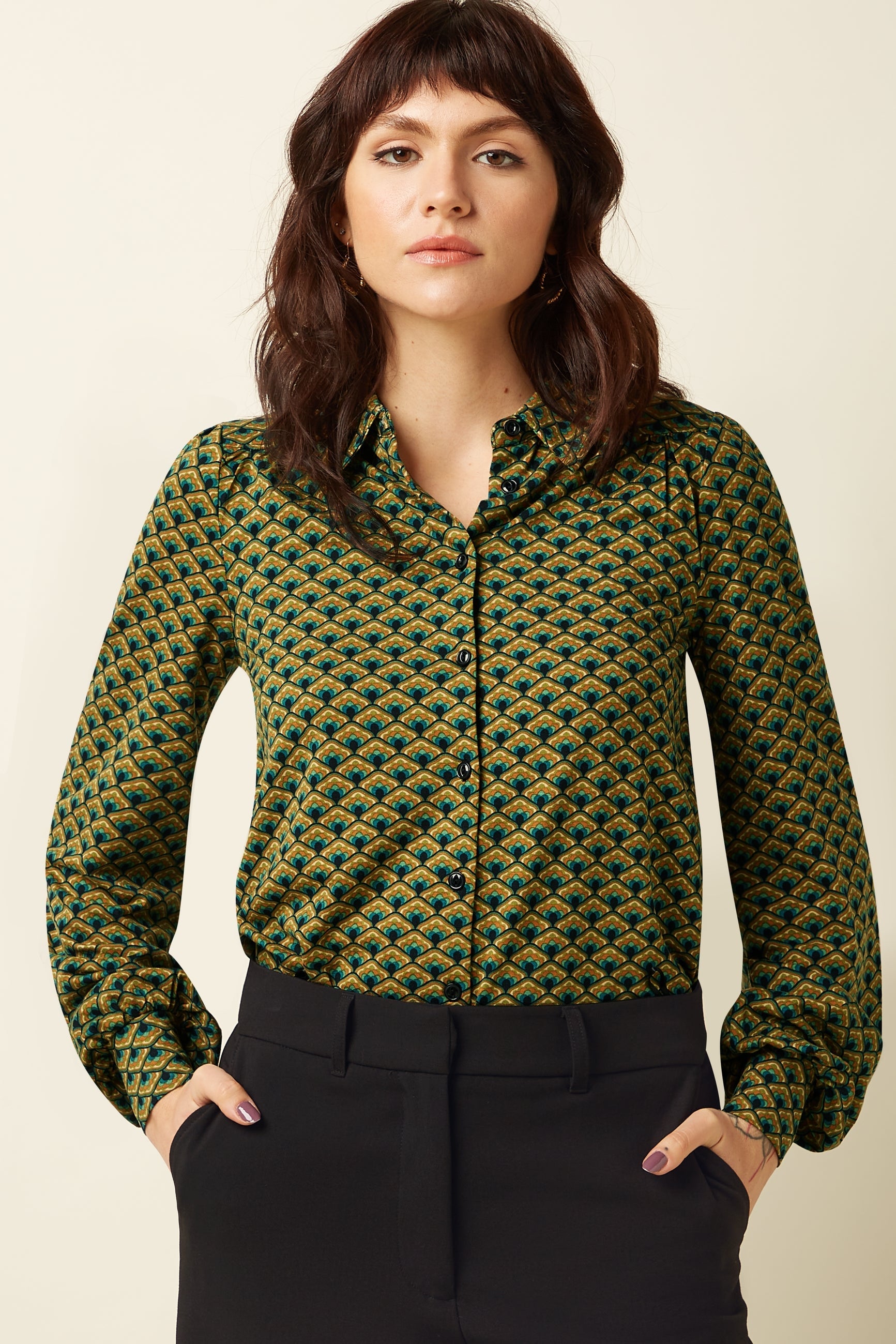 King Louie - Carina Blouse Frio - Spruced Green