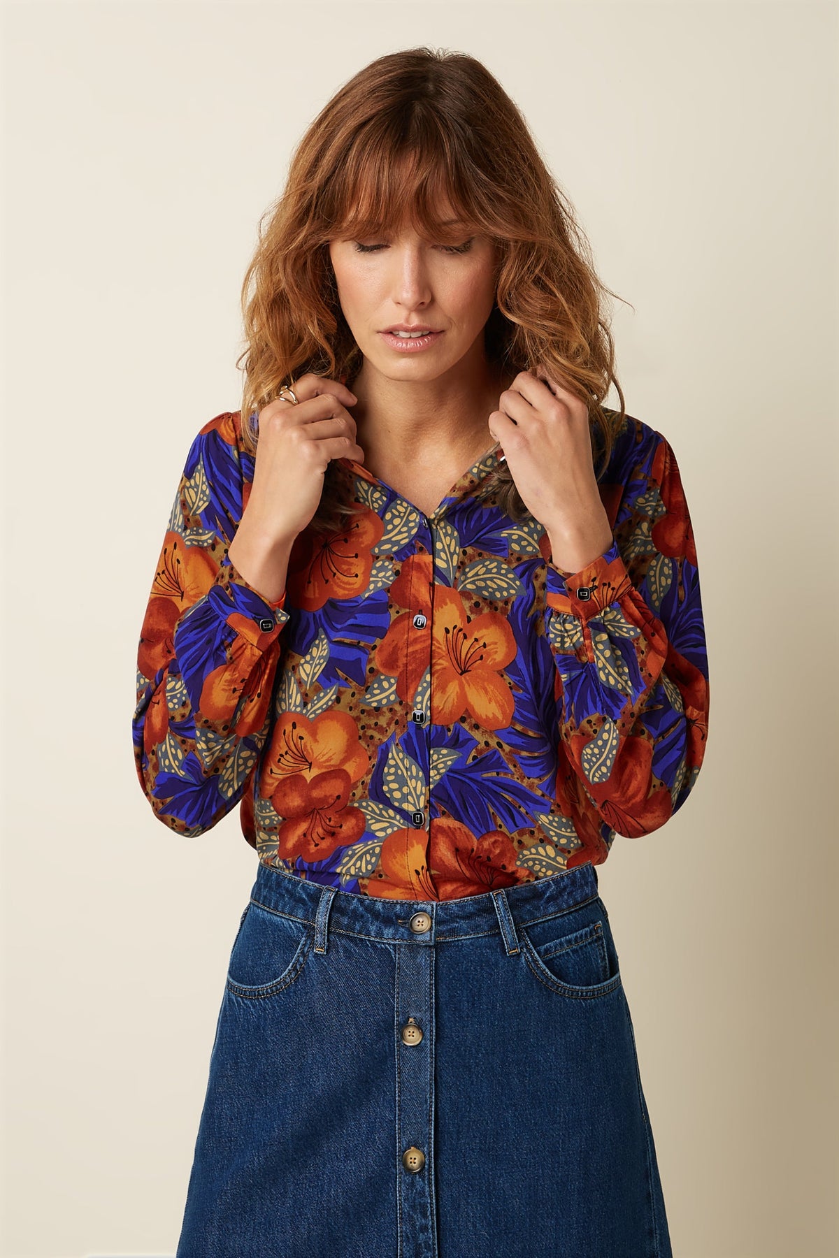 King Louie - Karen Blouse Maui - Summer Fig