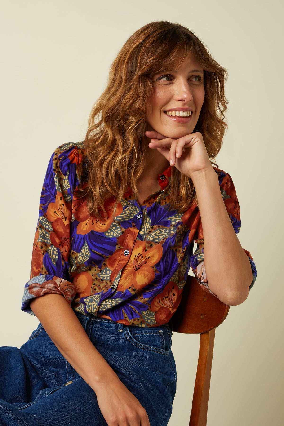 King Louie - Karen Blouse Maui - Summer Fig