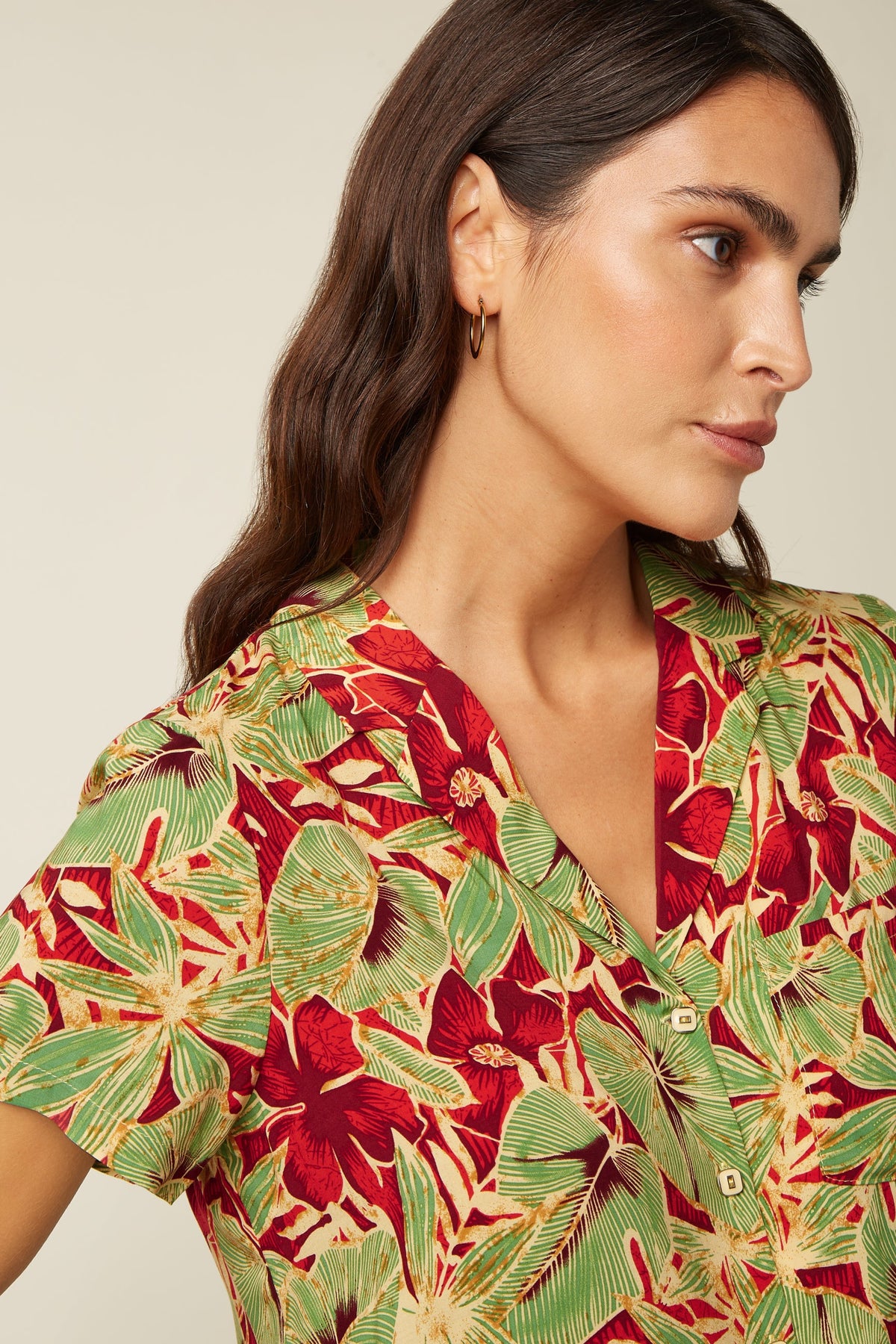 King Louie - Bella Blouse Rico - Fire Red