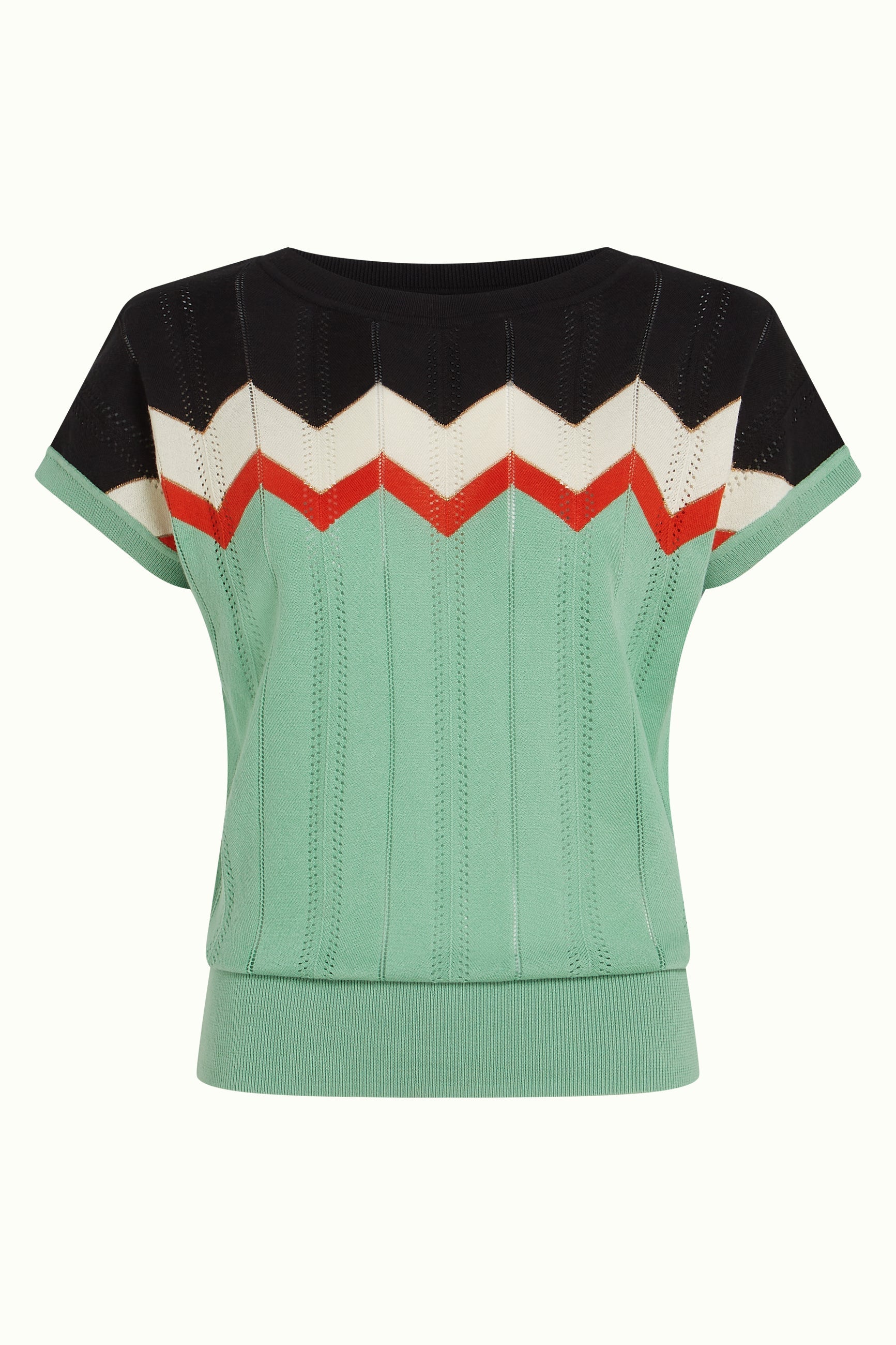 King Louie - Boatneck Top Nova - Minty Meadow