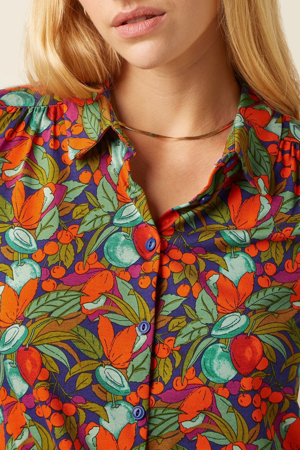 King Louie - Maisie Blouse Puerto - Strong Blue