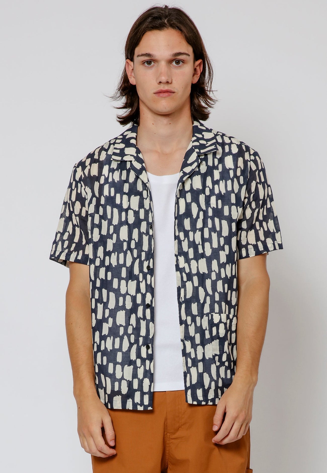 Religion - Liquid Abstract SS Shirt - Black/Tan