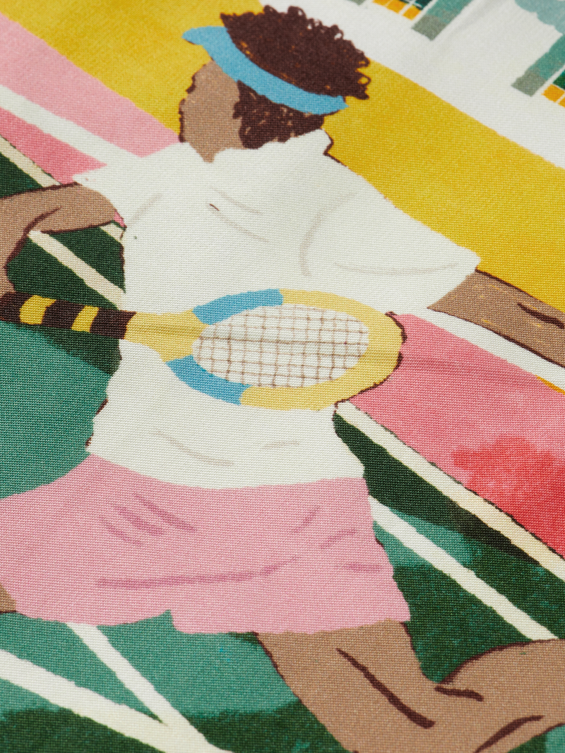 Scotch & Soda - Printed Camp SS Shirt - Green Tennis