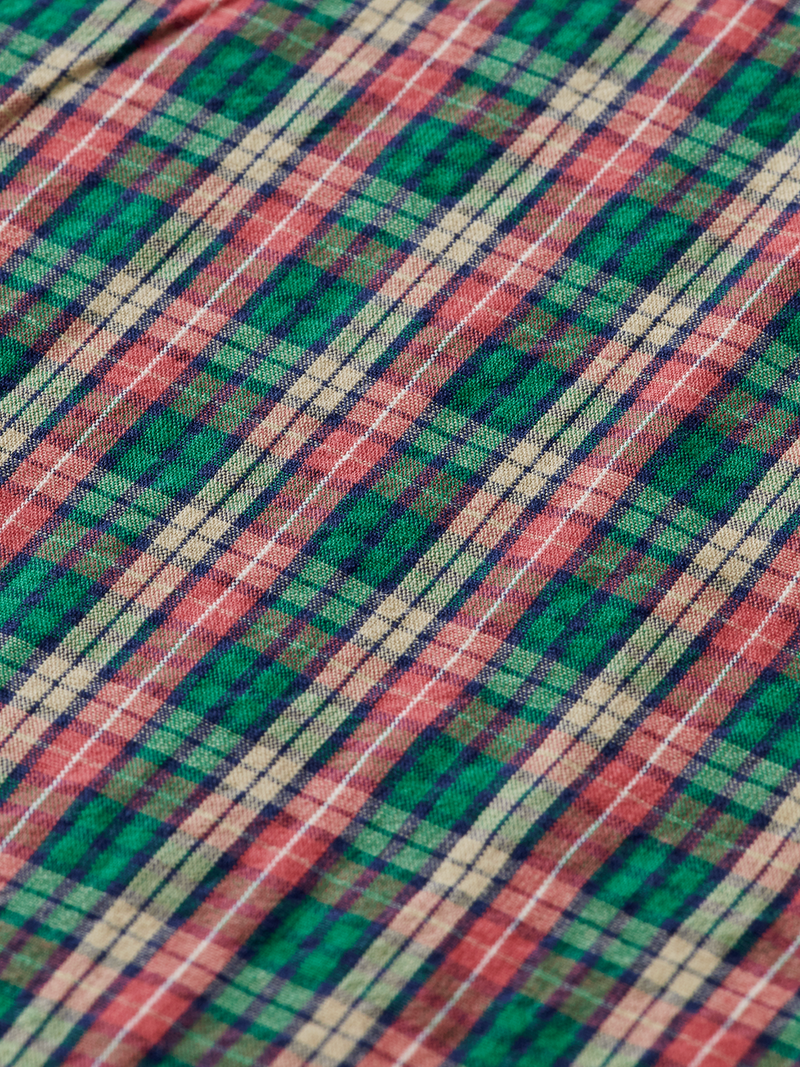 Scotch & Soda - Regular Fit Check Poplin Shirt - Green/Red/Tan