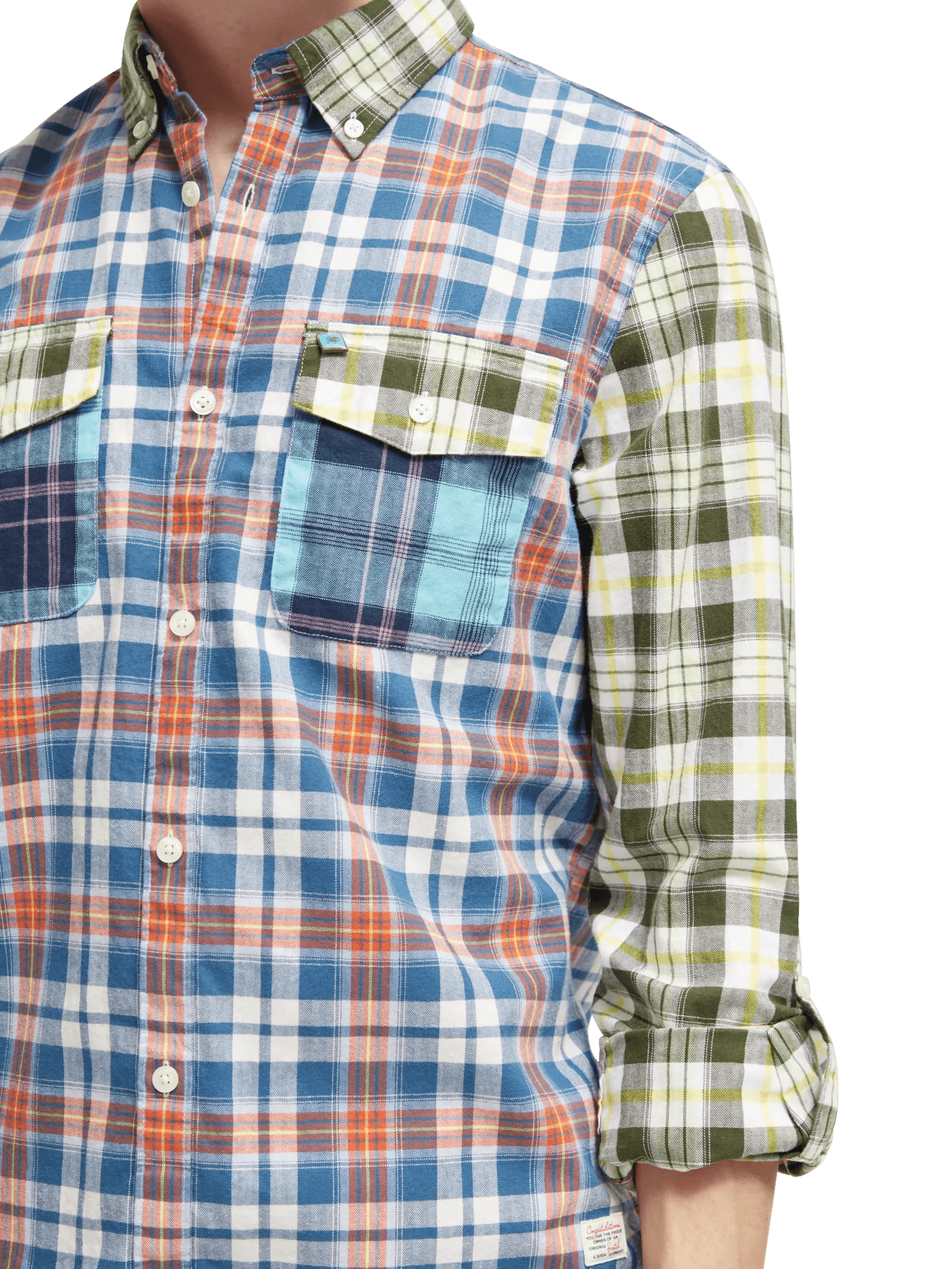 Scotch & Soda - Lightweight Check Flannel Shirt - Multi Check
