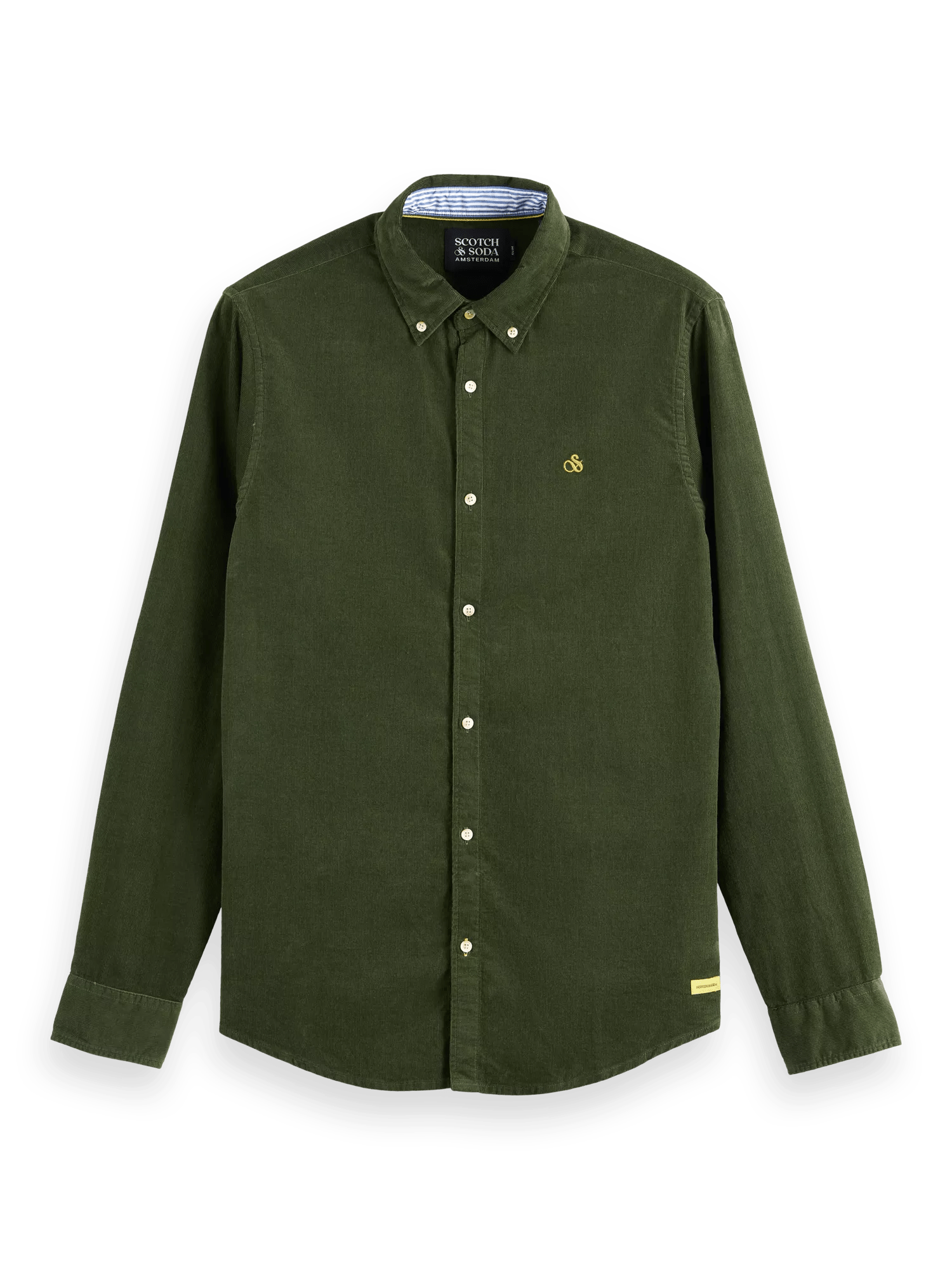 Scotch & Soda - Slim Fit Corduroy Shirt - Field Green