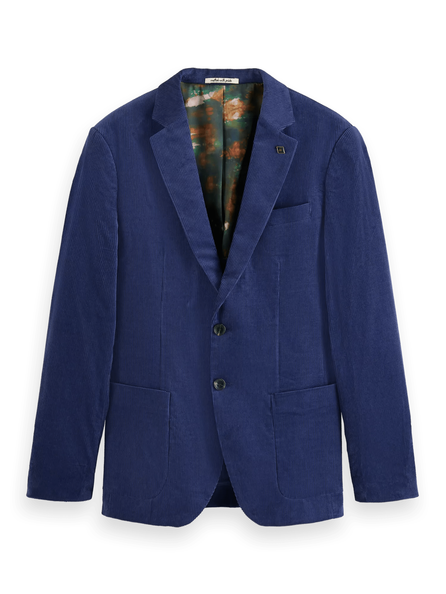 Scotch & Soda - Single-Breasted Corduroy Blazer - Denim Blue