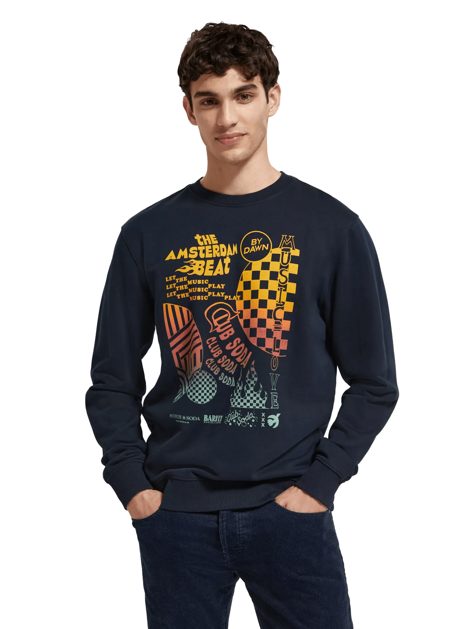Scotch & Soda - Regular Fit Graphic Sweatshirt - Night