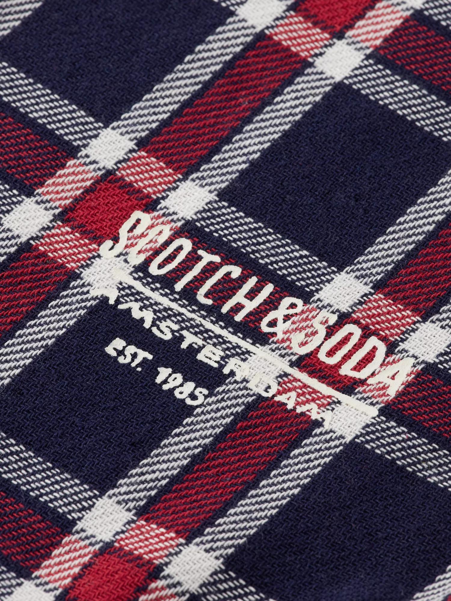 Scotch & Soda - Double-Face Twill Check Shirt - Red Blue Check