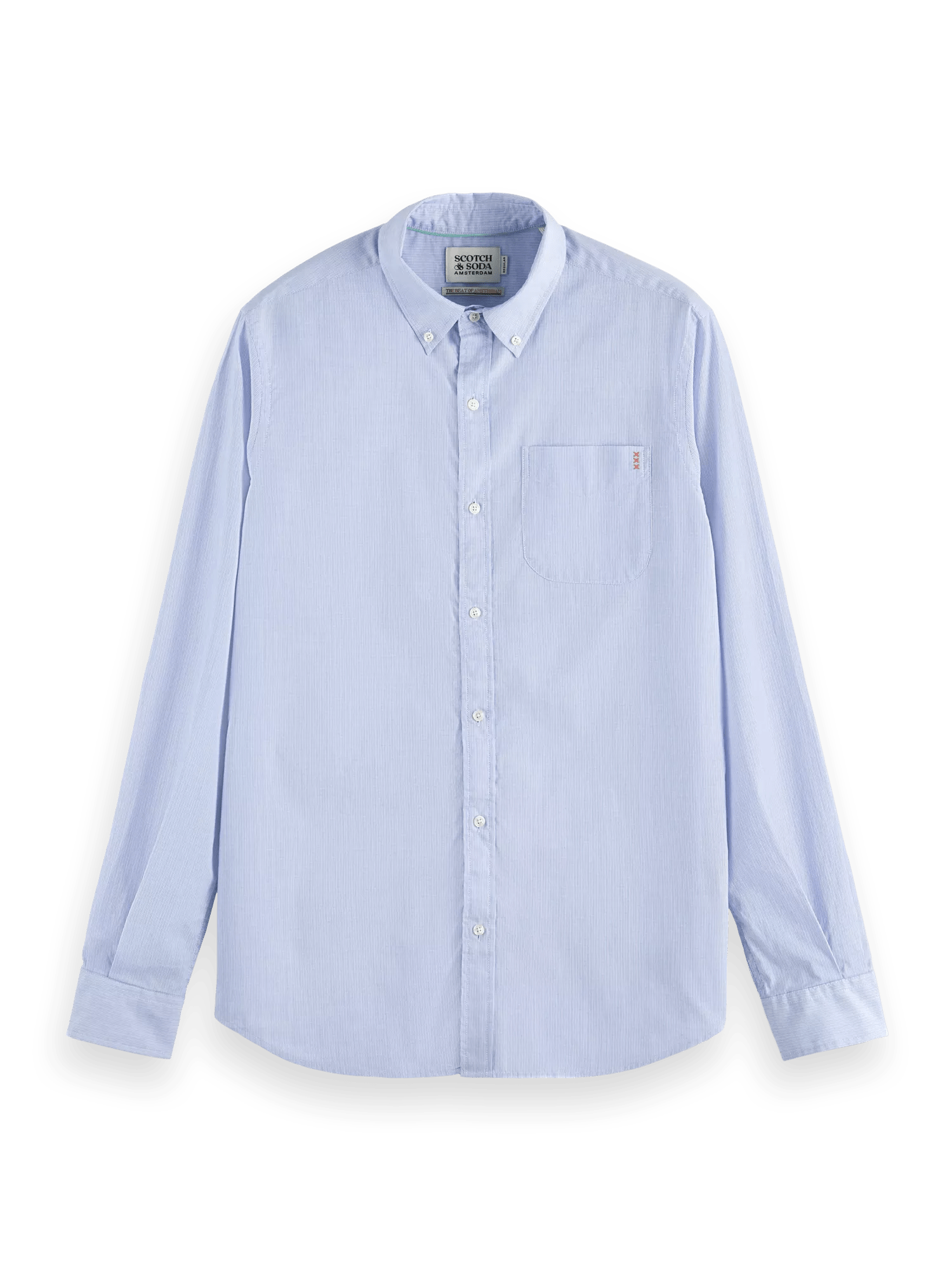 Scotch & Soda - Micro Stripe Shirt - Blue Stripe