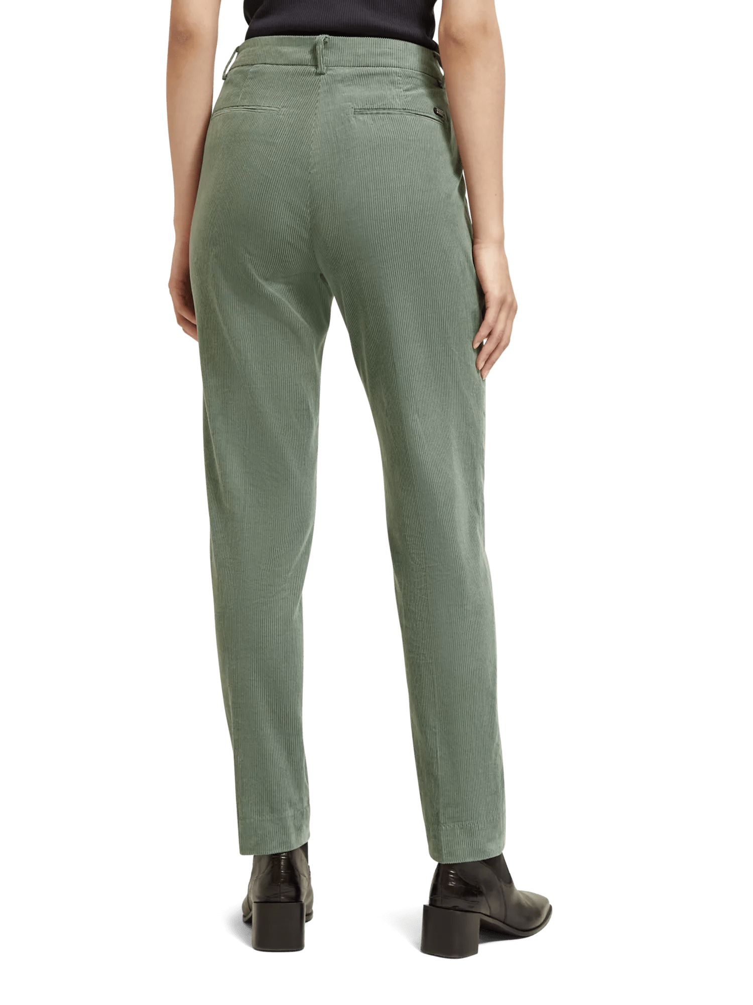 Maison Scotch - Lowry Mid Rise Corduroy Trousers - Sea Weed