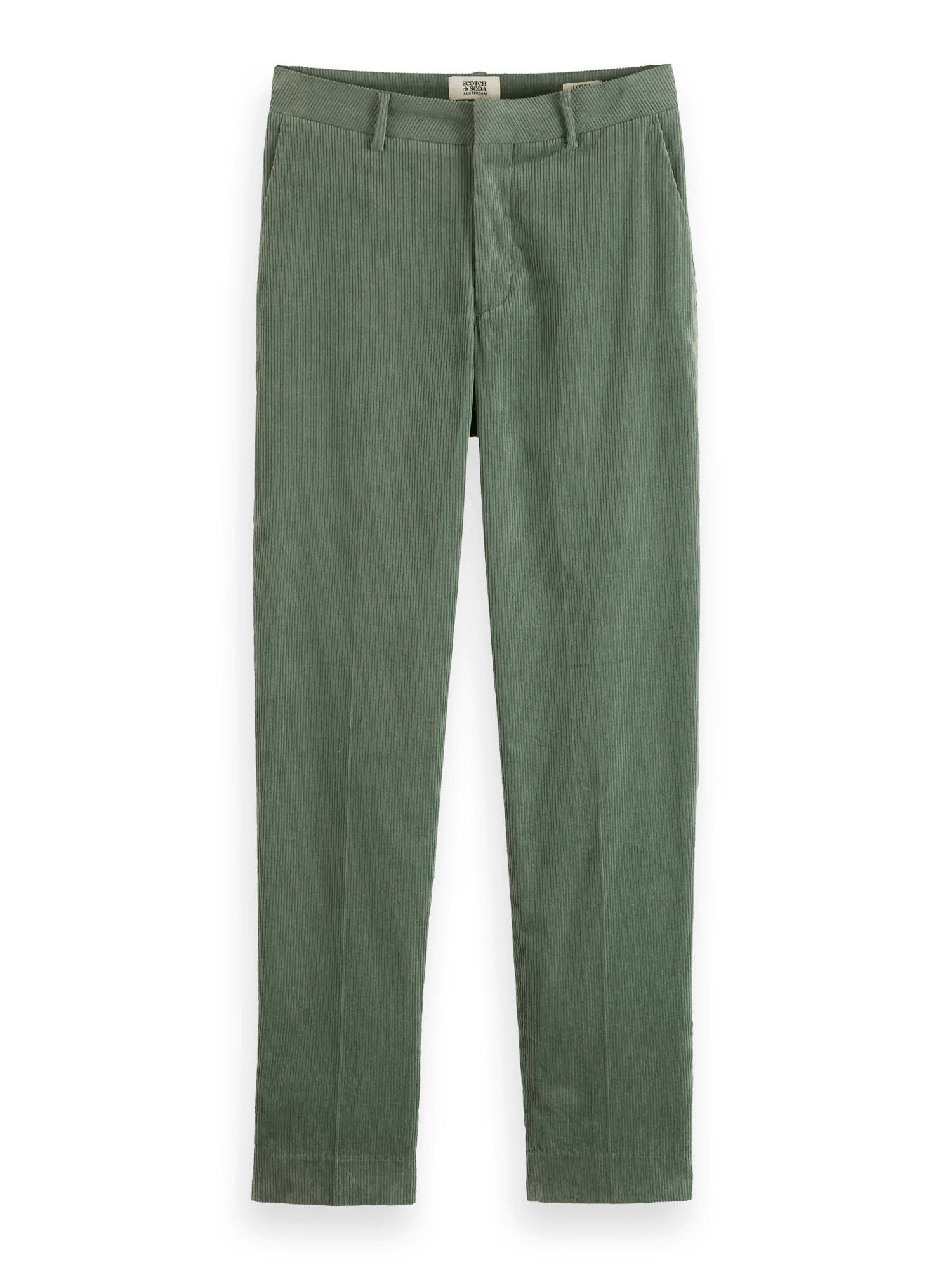 Maison Scotch - Lowry Mid Rise Corduroy Trousers - Sea Weed