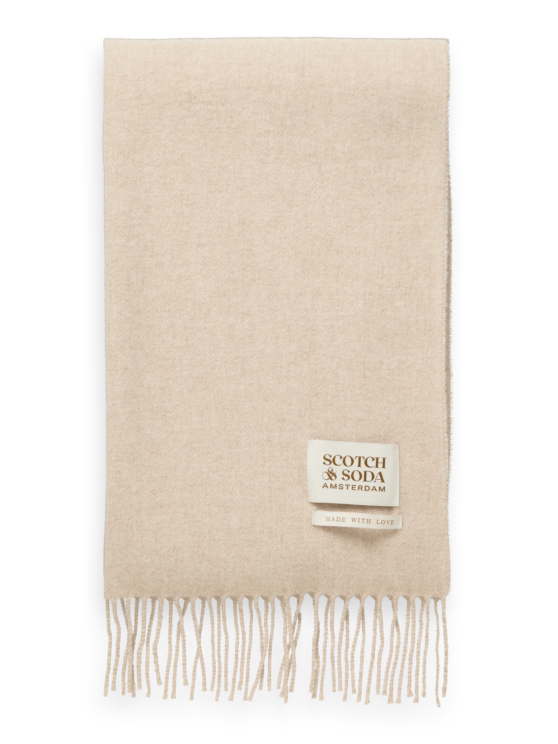Scotch & Soda - Unisex Virgin Wool Scarf - Sand Melange
