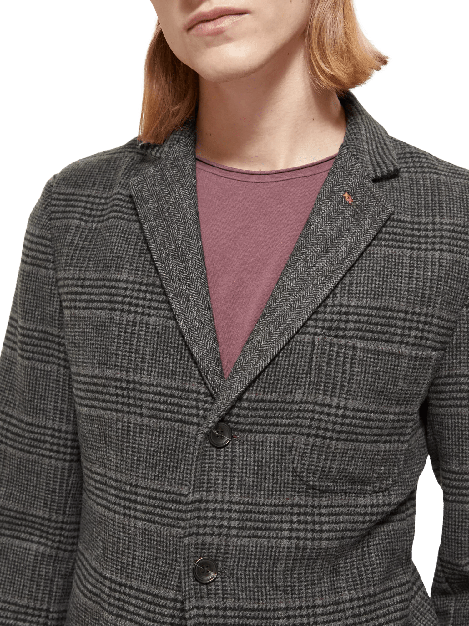 Scotch & Soda - Single-Breasted Wool-Blend Blazer - Black Grey Check