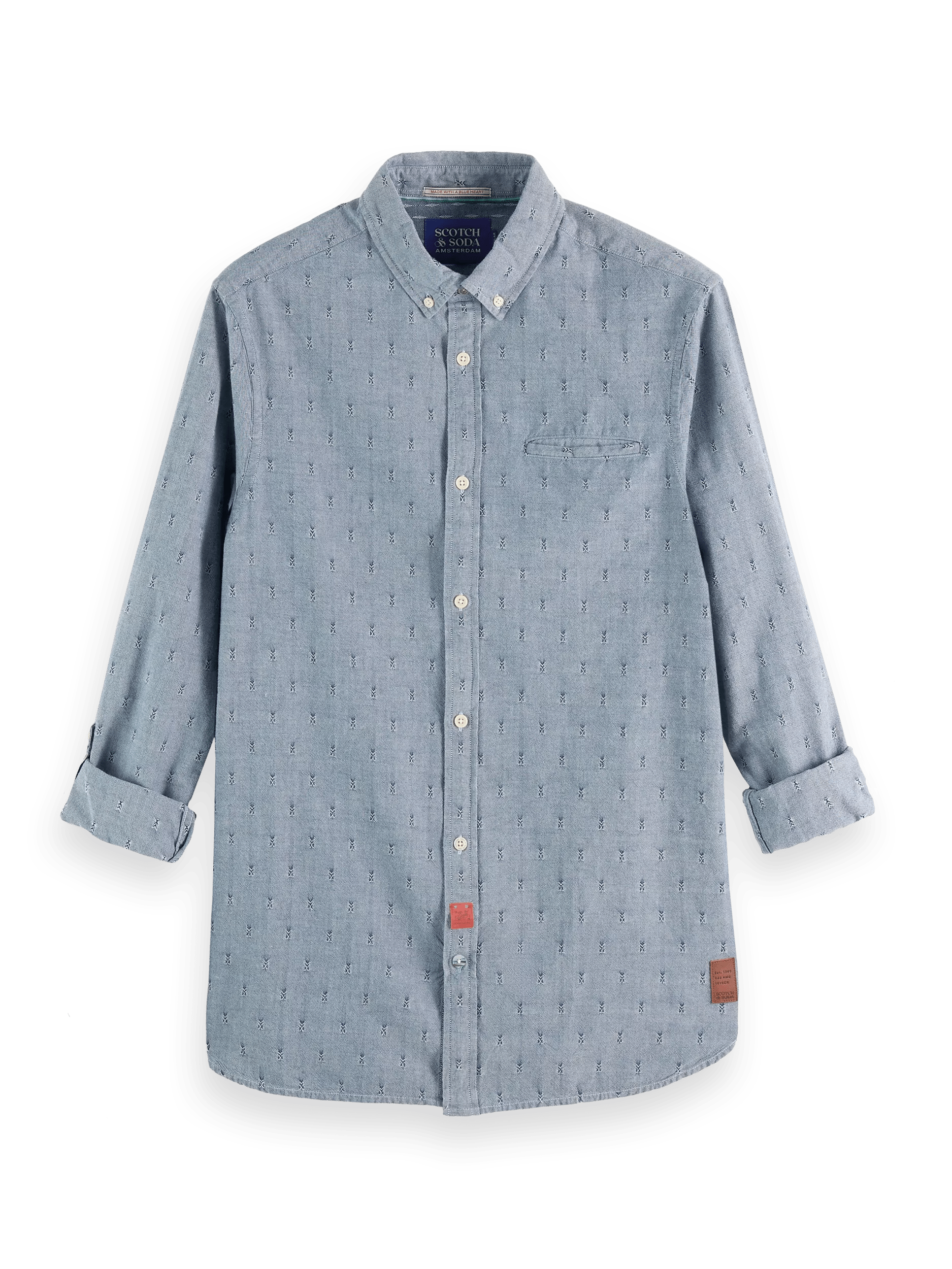 Scotch & Soda - Buttoned Sleeve Adjustment Shirt - Indigo