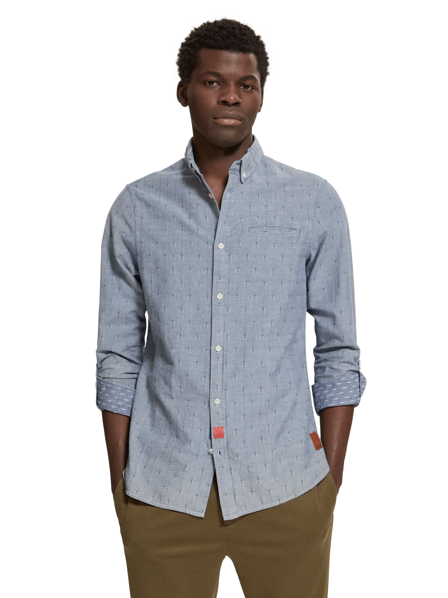 Scotch & Soda - Buttoned Sleeve Adjustment Shirt - Indigo