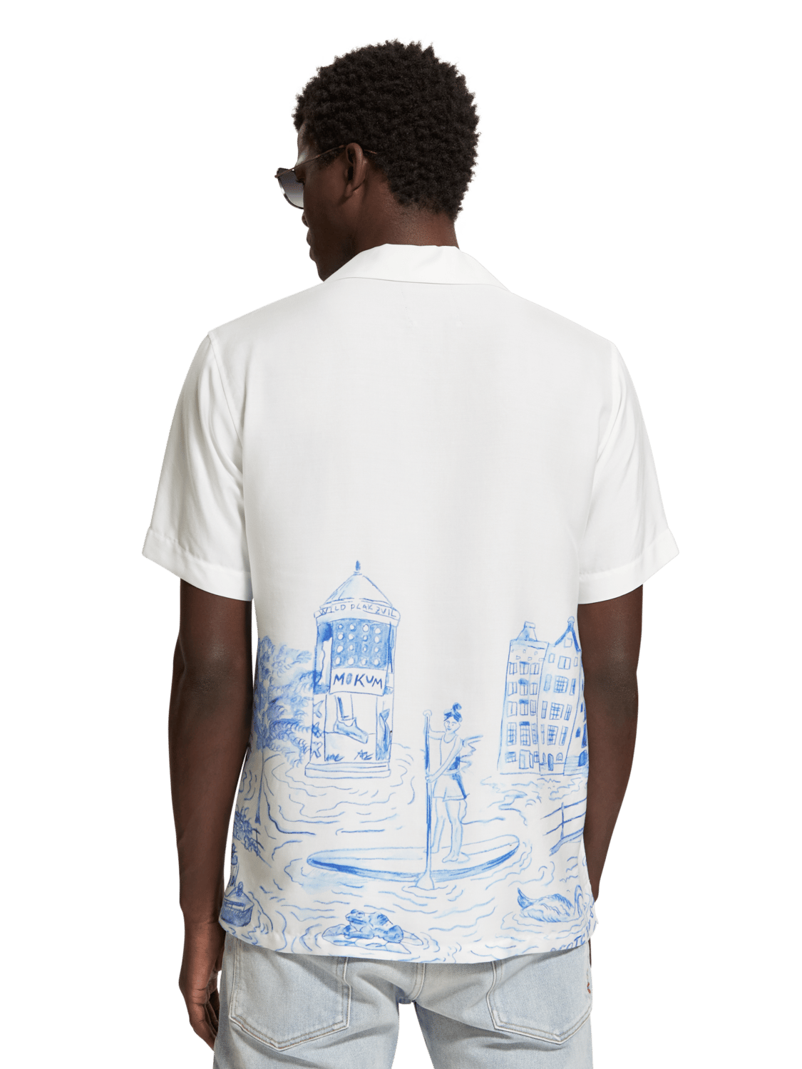 Scotch & Soda - Boat Printed SS Shirt - Canal Boats AOP