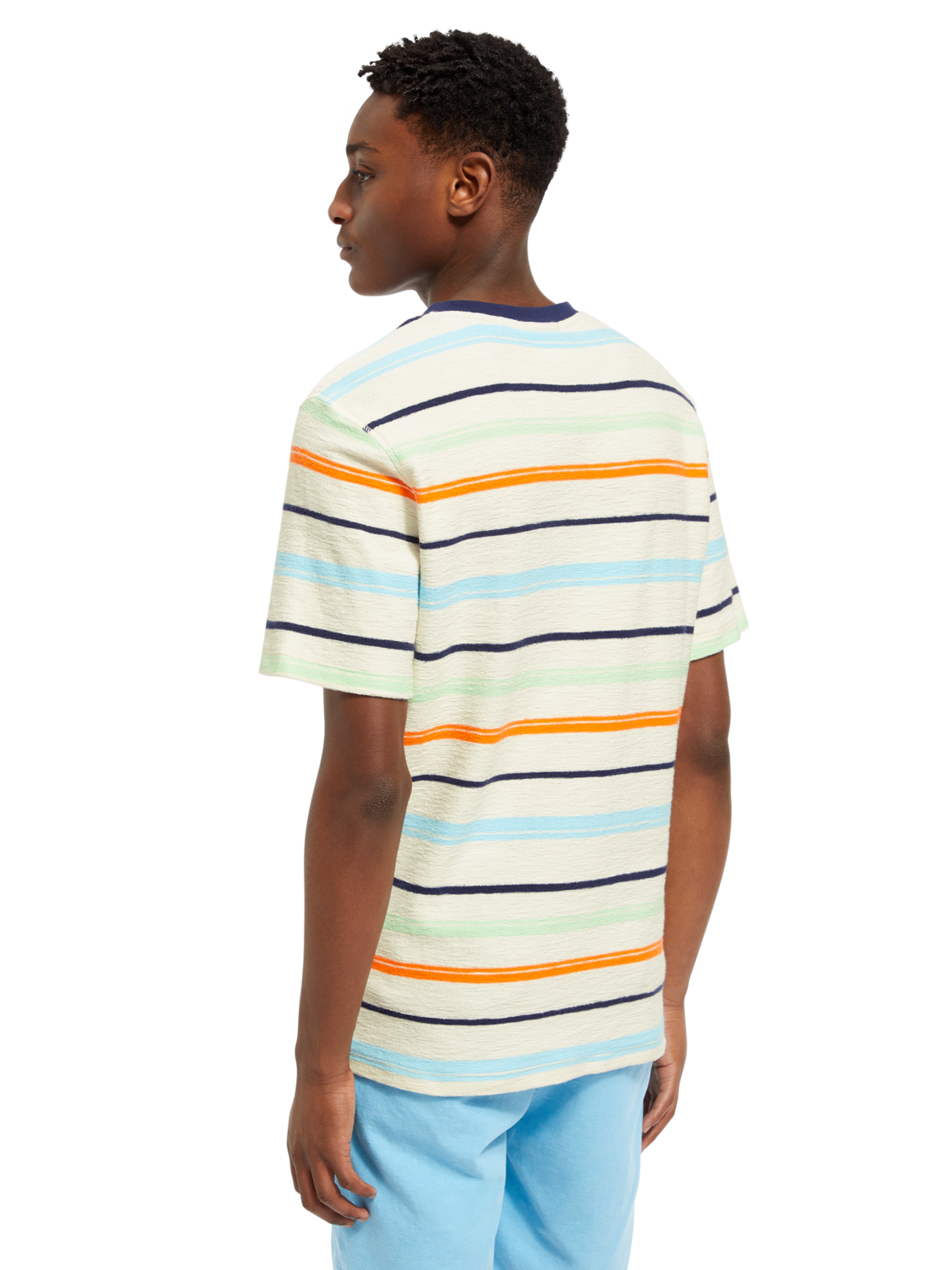 Scotch & Soda - Structured Striped Tee - Multicolour Stripe