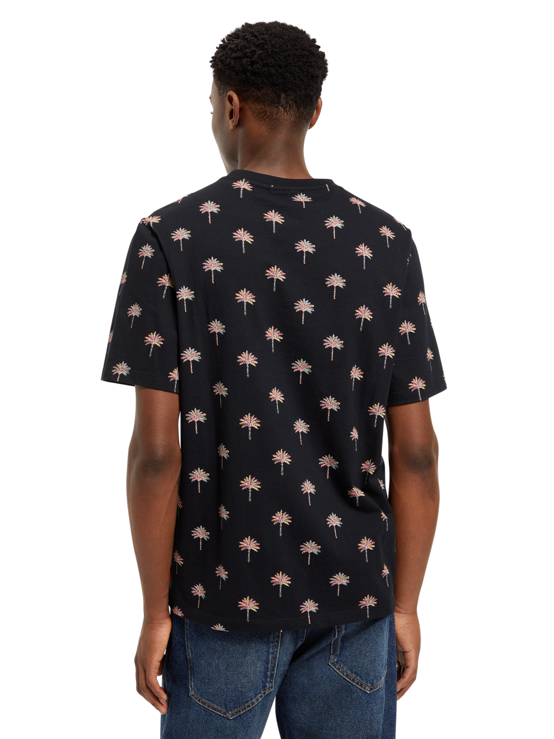 Scotch & Soda - Palm Tree Printed Tee - Black