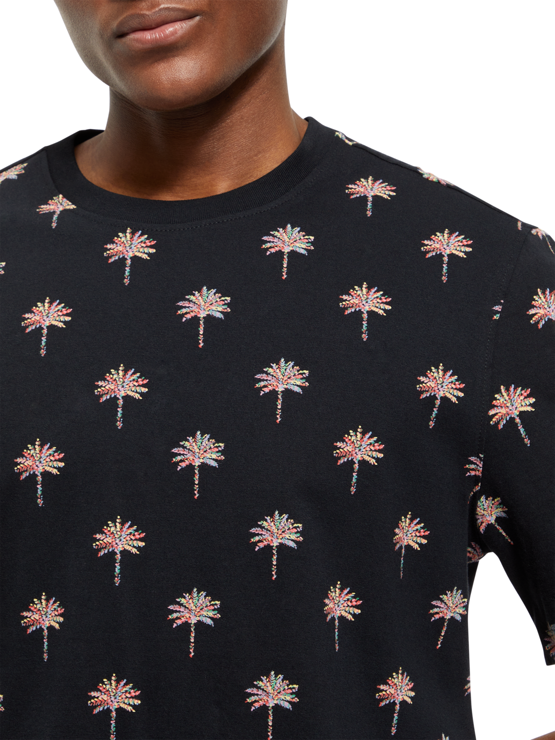 Scotch & Soda - Palm Tree Printed Tee - Black