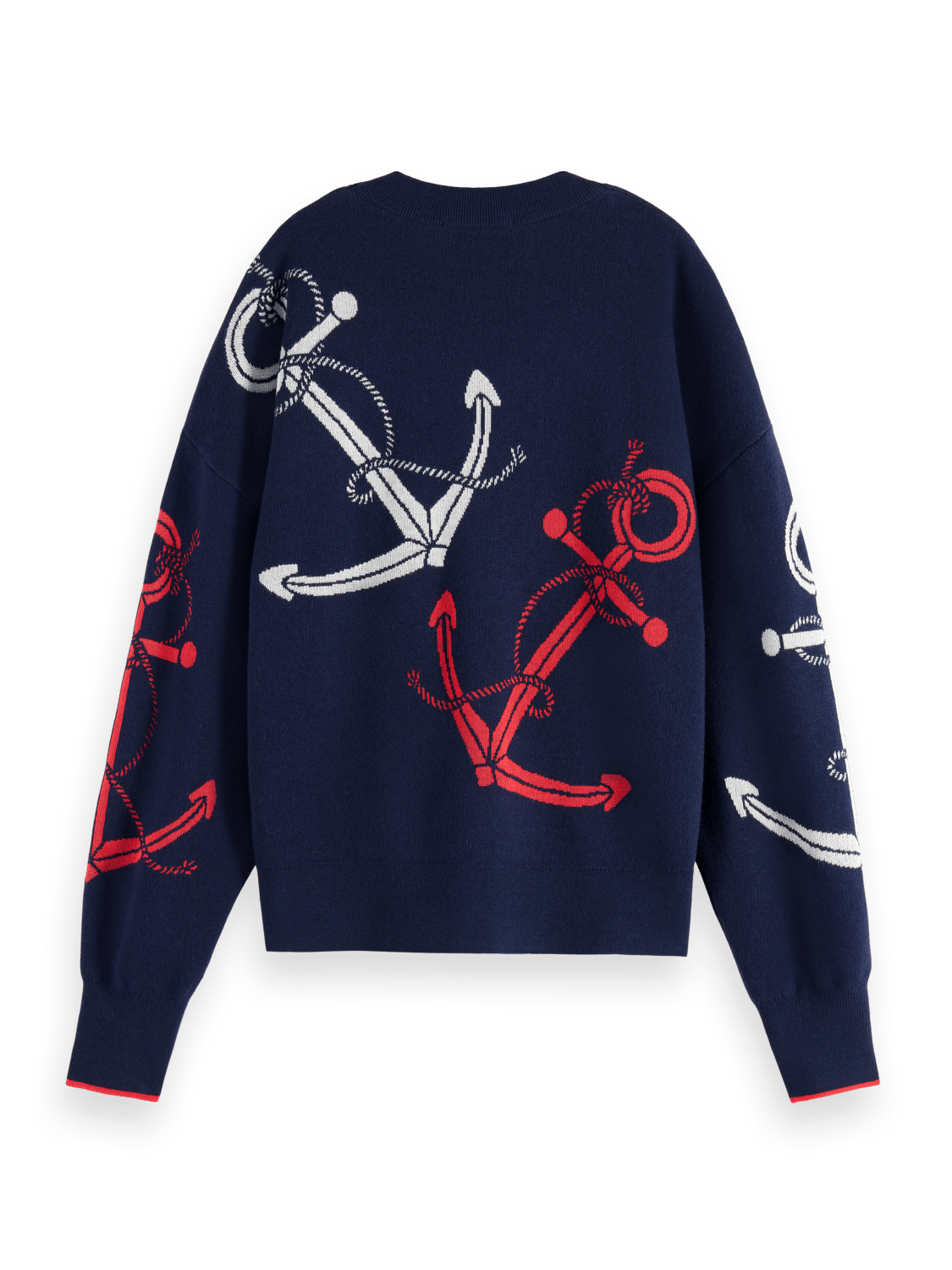 Maison Scotch - Anchor Jacquard Pullover - Navy Blue