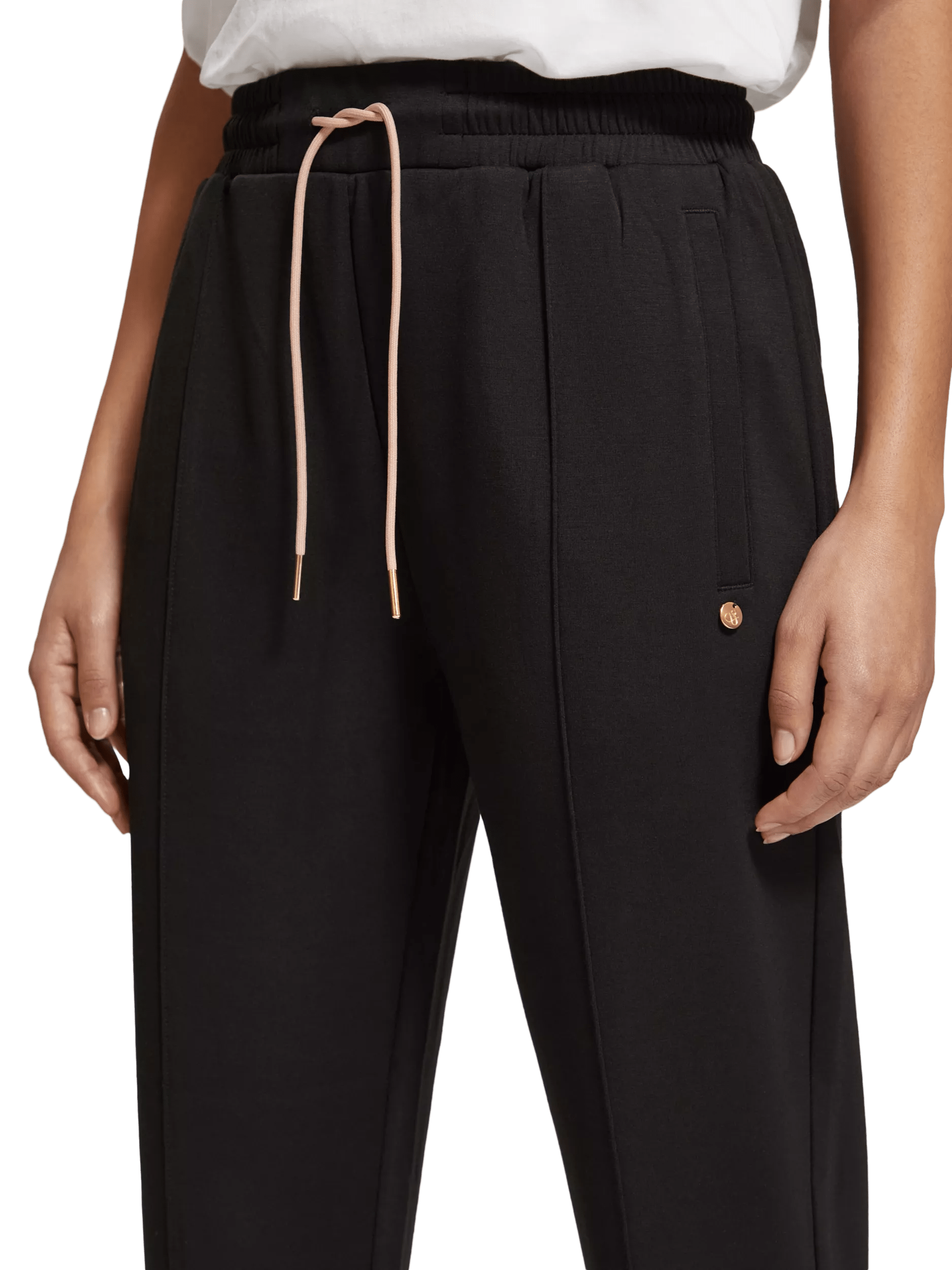 Maison Scotch - Pleated Straight Leg Jogger - Black