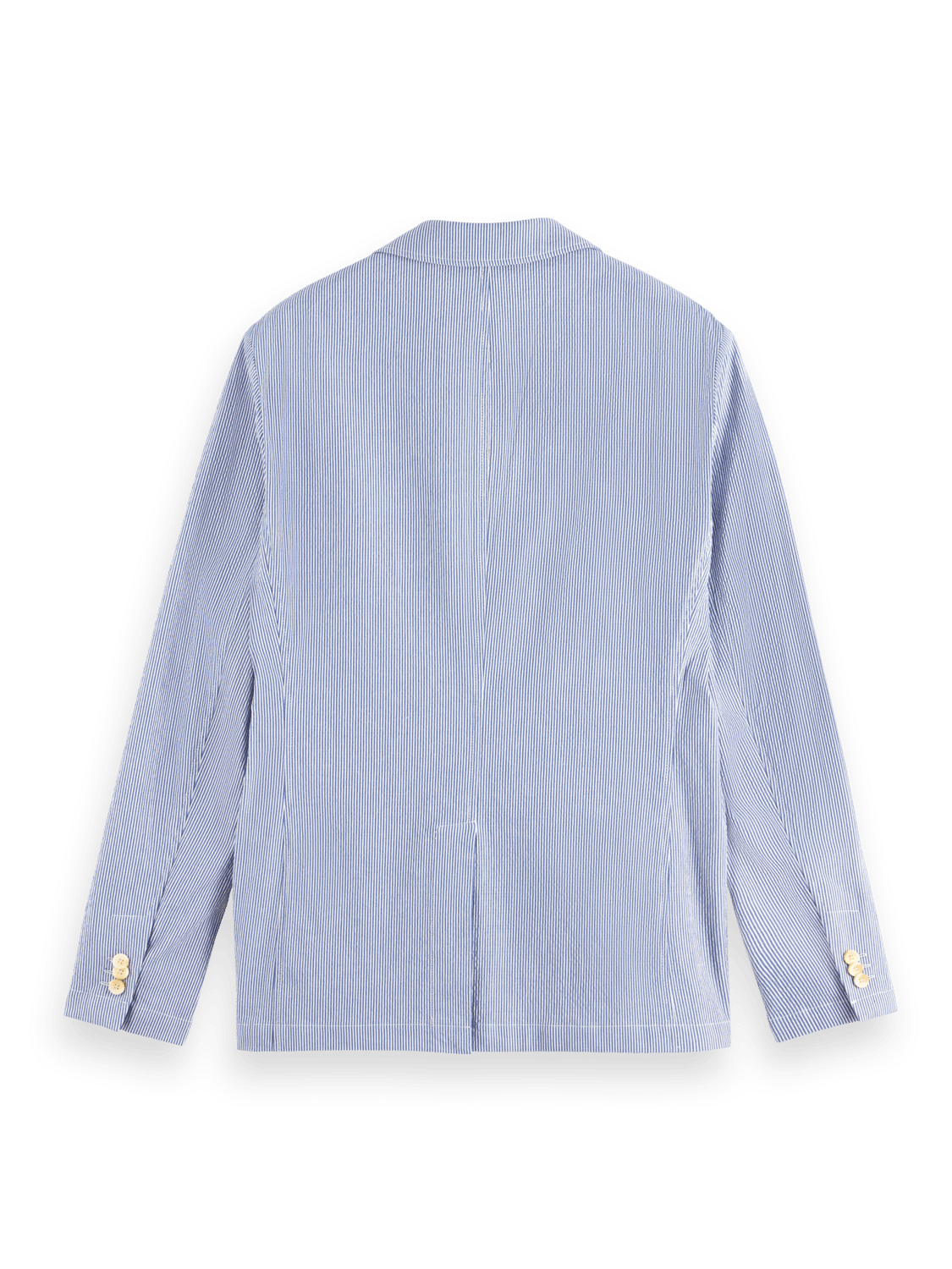 Scotch & Soda - Unconstructed Striped Seersucker Blazer - Ecru Navy Stripe