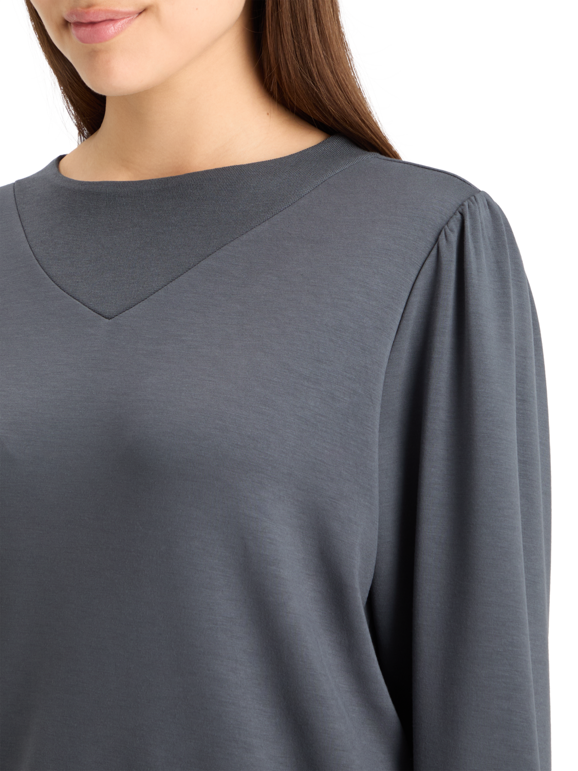 Maison Scotch - Ruched Yoke Seam Modal Sweatshirt - Antra